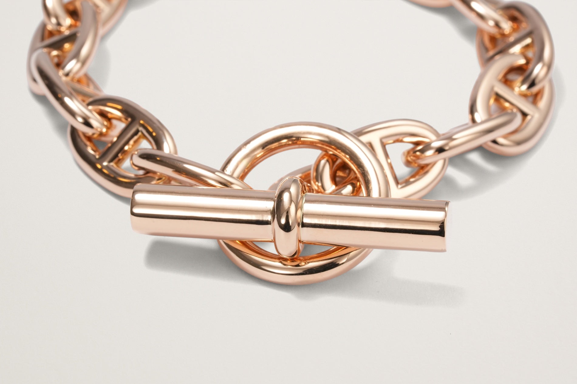 HERMES K18PG シェーヌダンクル MM 15コマ ブレスレット – GINZA SATAKE