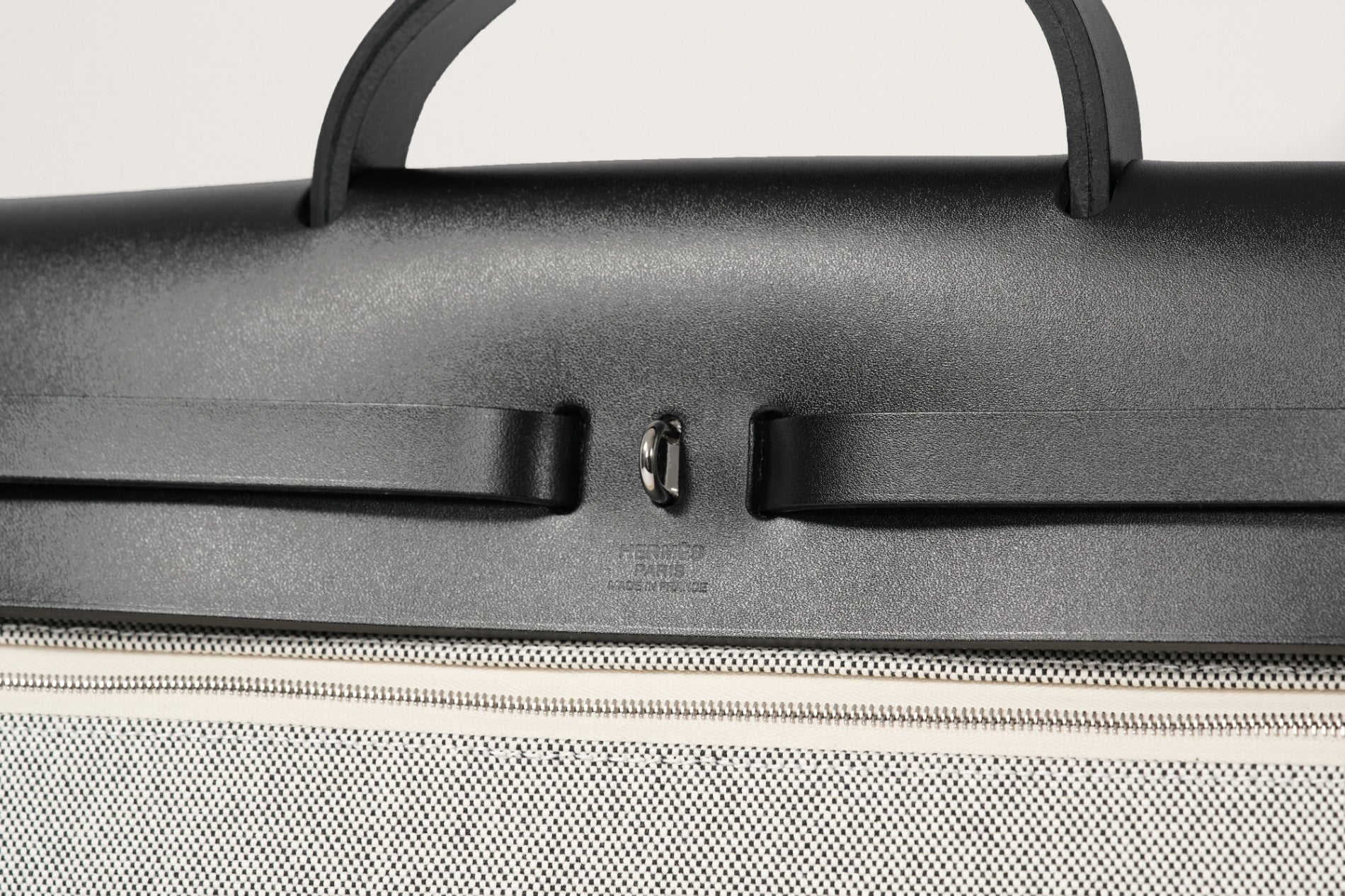 HERMES エールバッグ39 黒/エクリュ