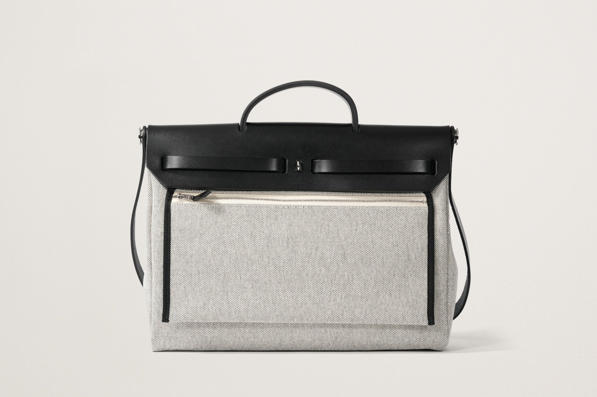 HERMES エールバッグ39 黒/エクリュ