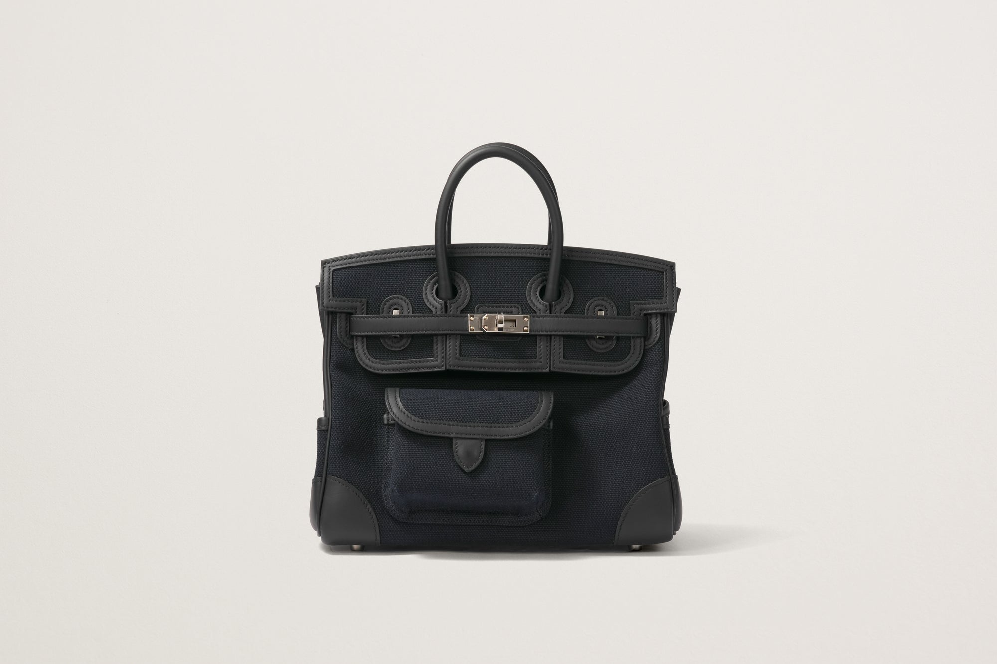 HERMES バーキン25 カーゴ ブルーマリン/黒