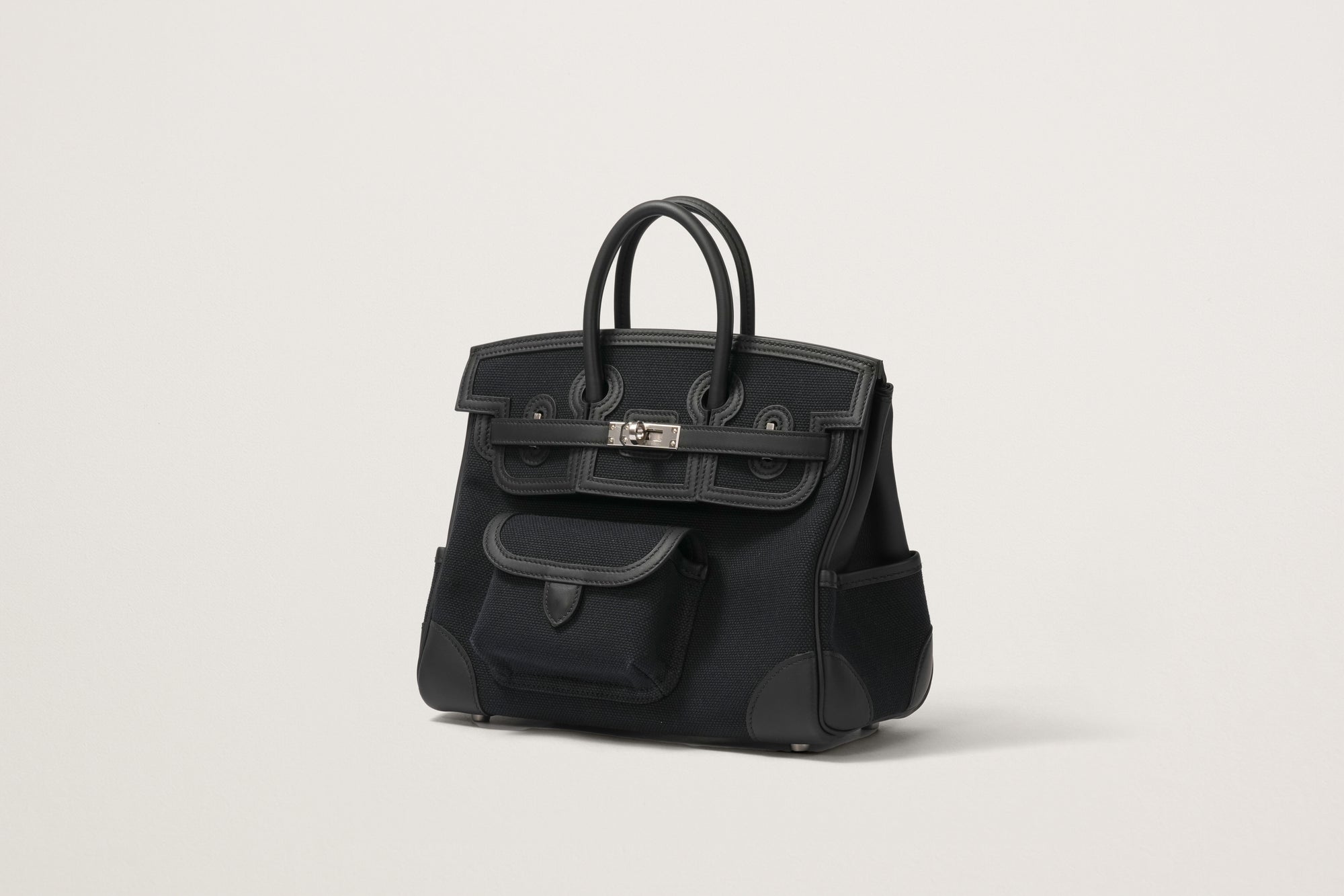HERMES バーキン25 カーゴ ブルーマリン/黒