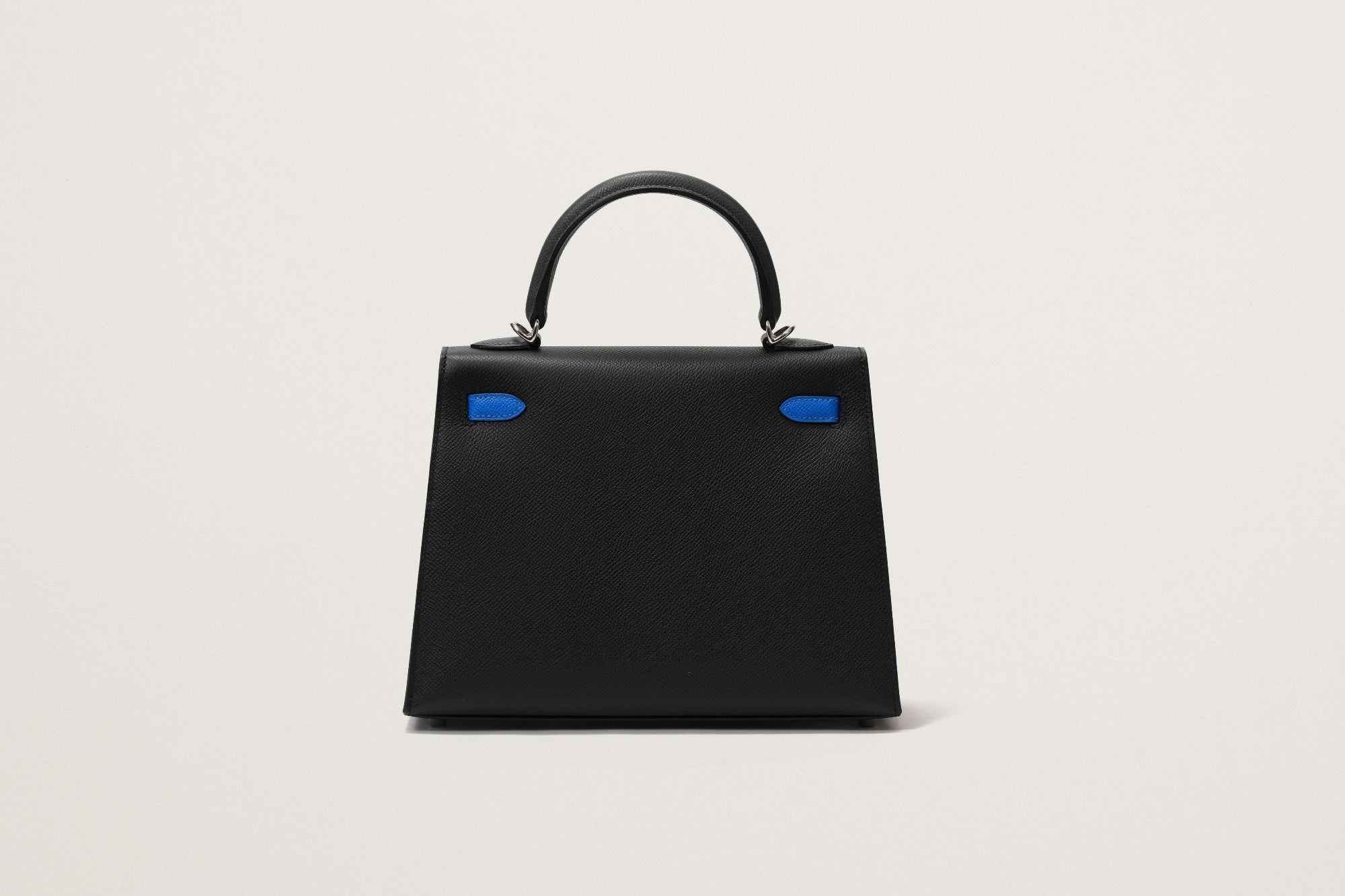 HERMES ケリー25 トリコロール 黒/ブルーイドラ/アルドワーズ