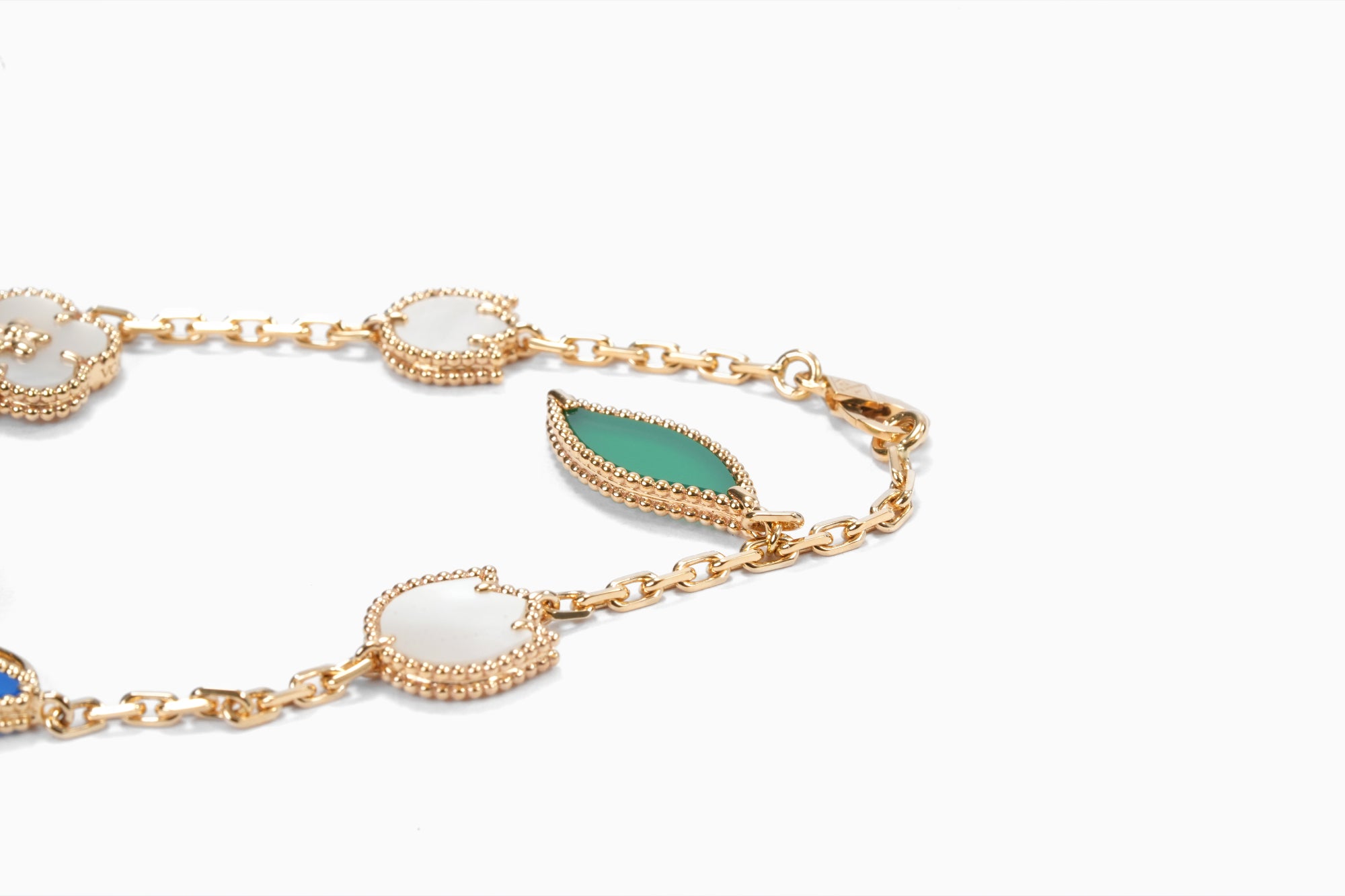 Van Cleef & Arpels K18YG 5モチーフ ラッキースプリング パピヨン