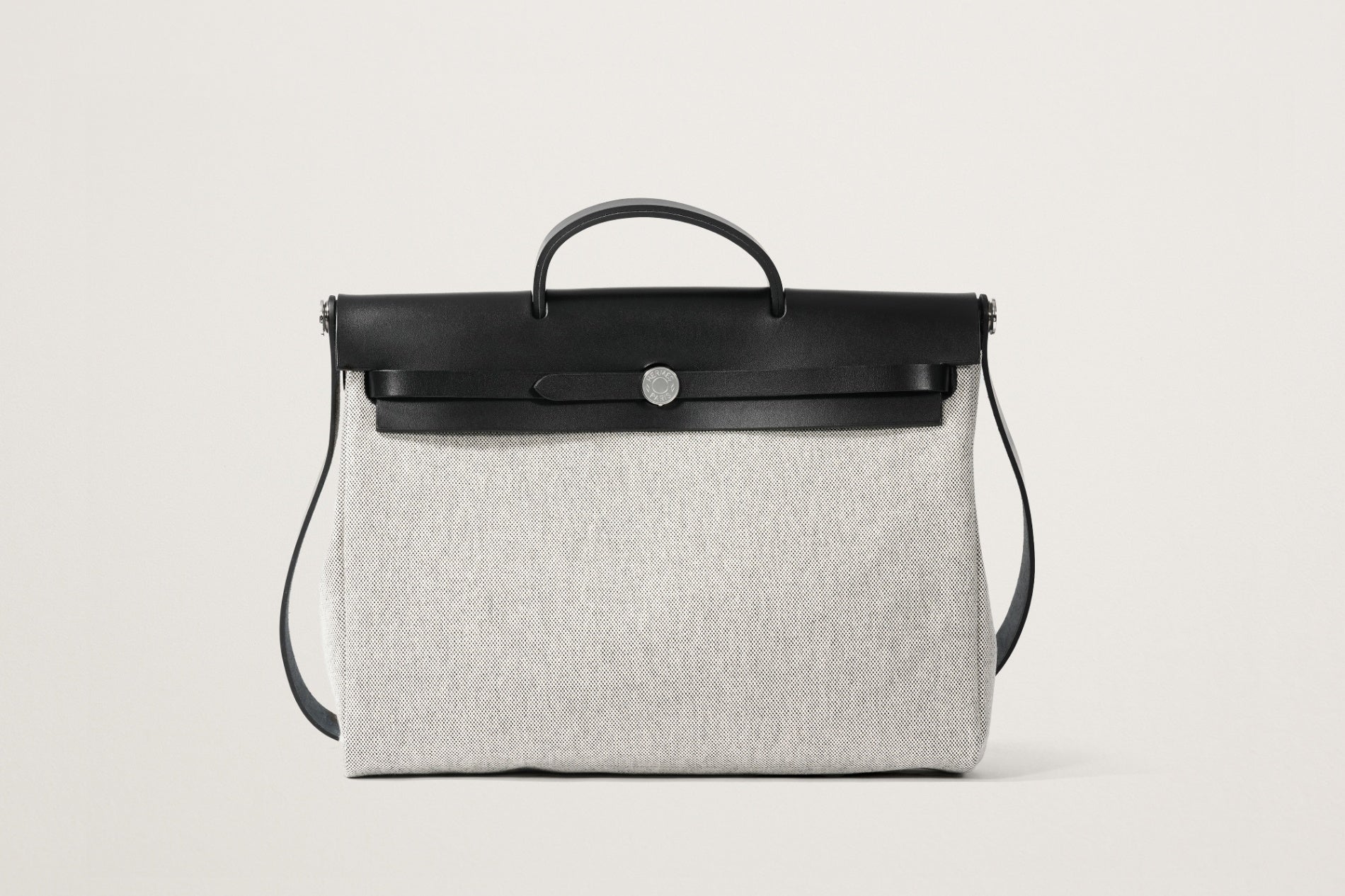 HERMES エールバッグ39 黒/エクリュ