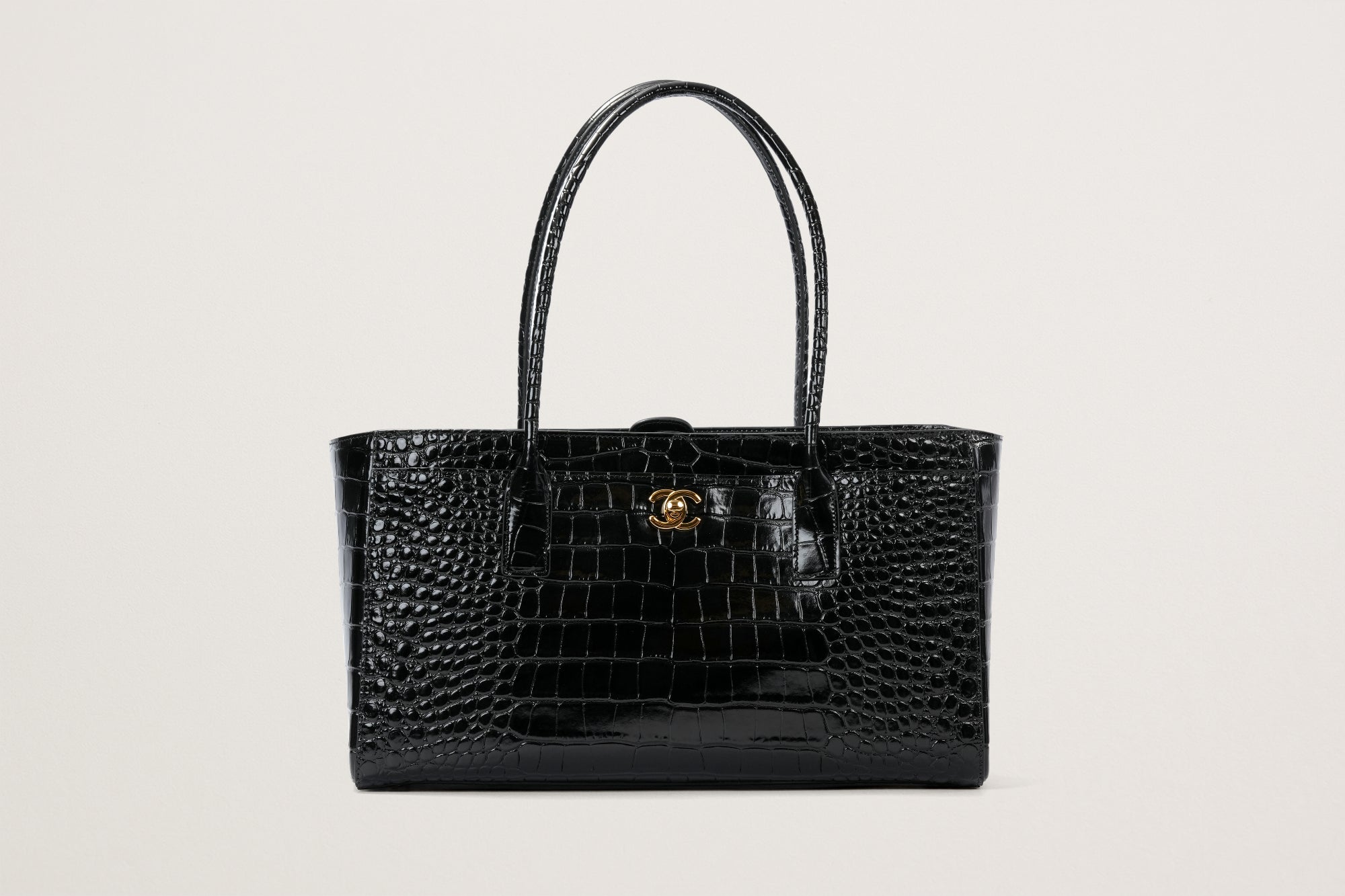 シャネル ショッピングバッグ ショッピング バッグ、キャンバス、ブラック — ファッション | CHANEL