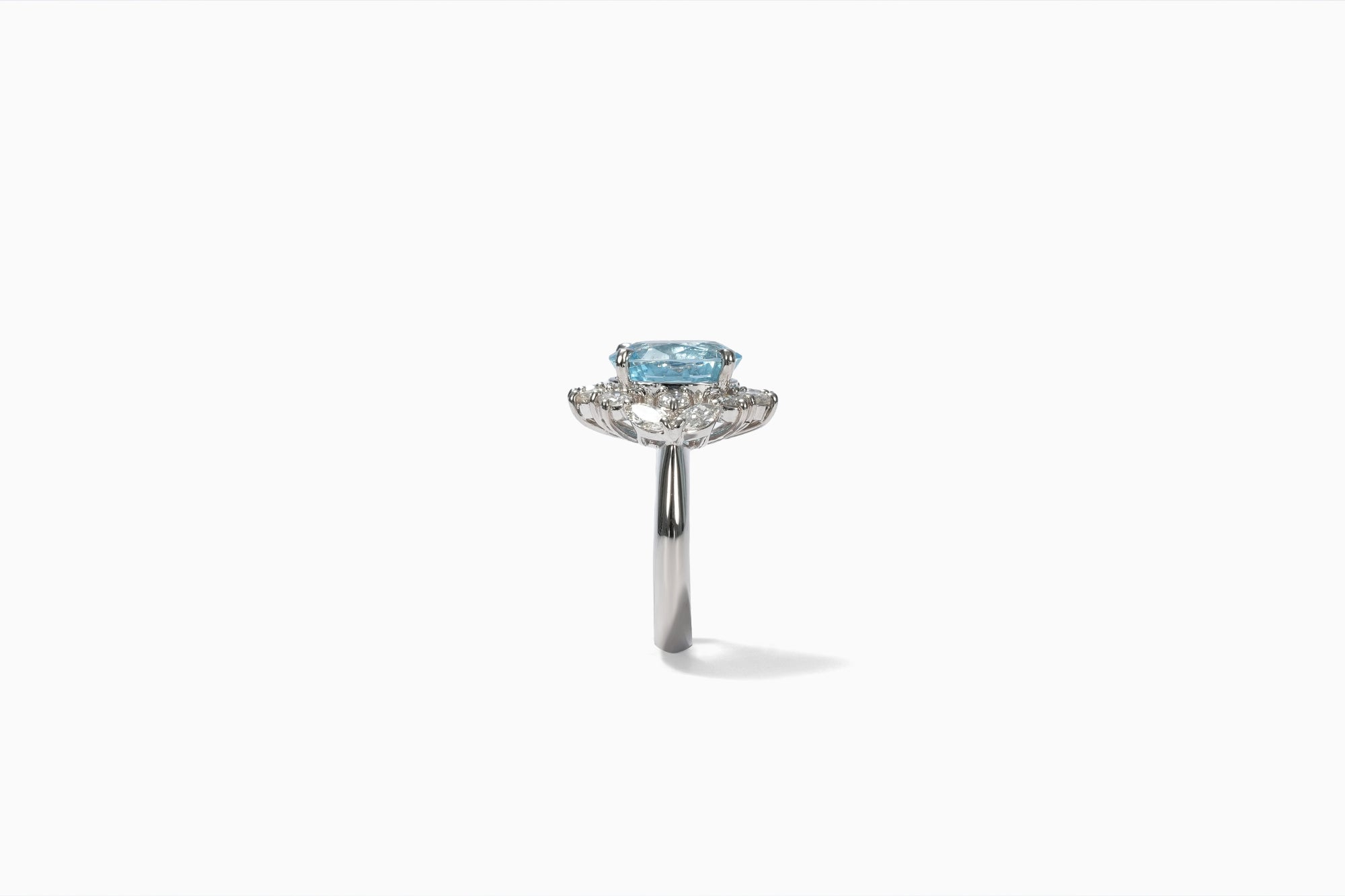 アクアマリン K18 pt900 アシンメトリー リング PT900 アクアマリンリング – GINZA SATAKE