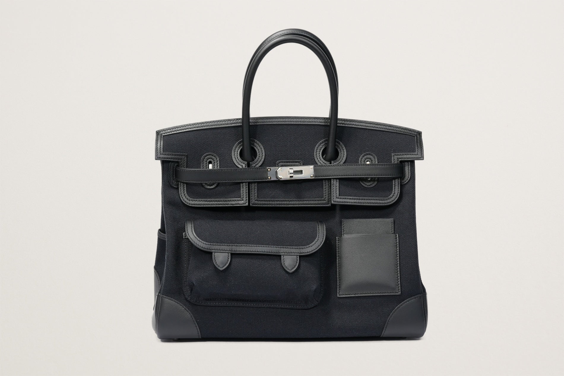 HERMES バーキン35 カーゴ ブルーマリン/黒