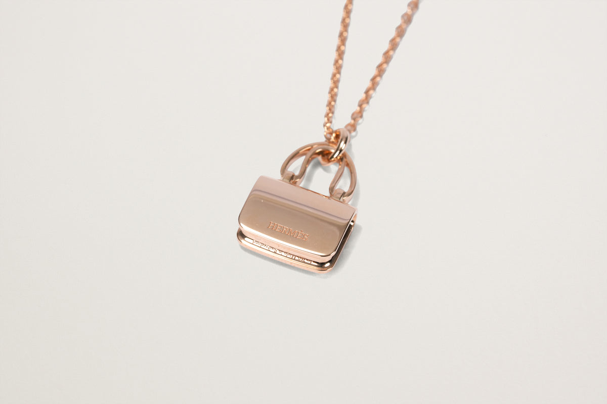 HERMES K18PG アミュレット コンスタンス ダイヤモンドネックレス ダイヤモンドネックレス
