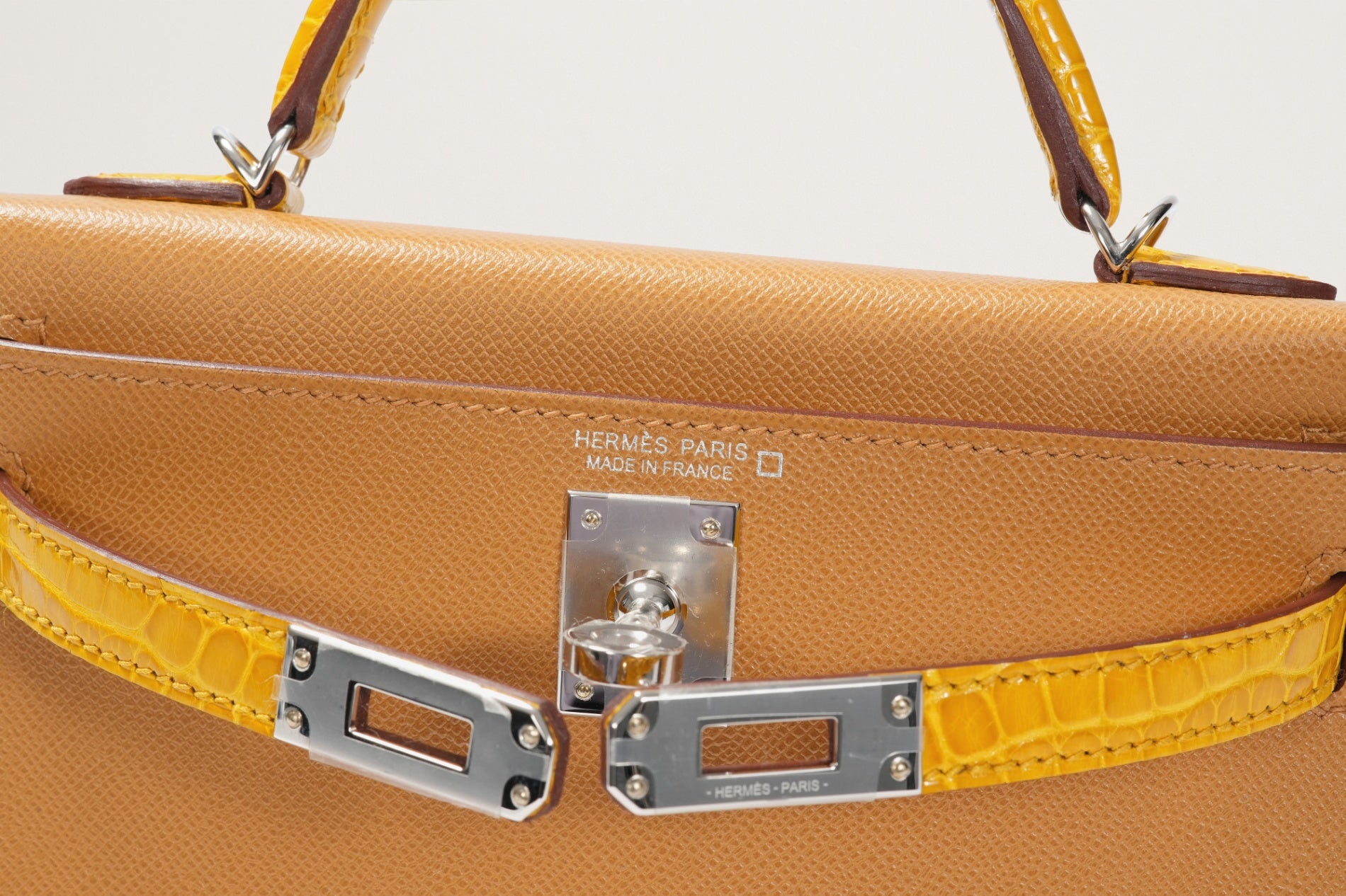 HERMES ミニケリー2 タッチ セサミ/ジョーヌアンブル