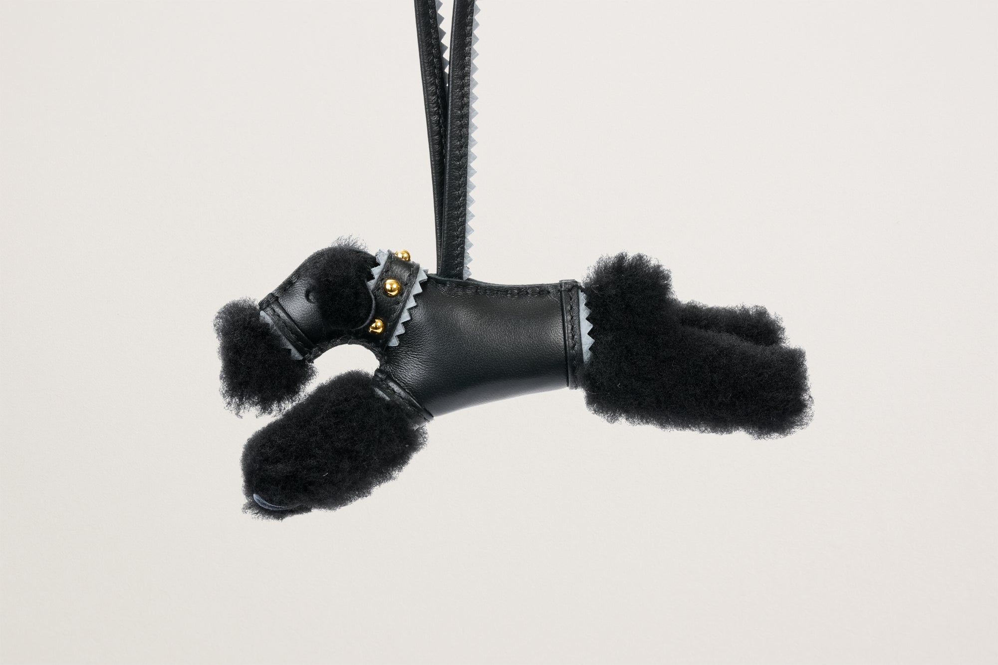 HERMES バディチャーム 首輪付き 黒/グリパンタン