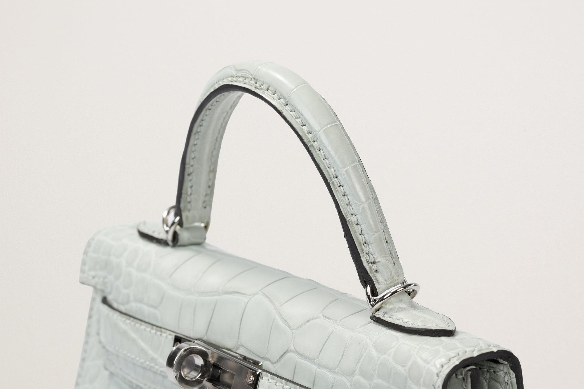 HERMES ミニケリー2 クロコダイル グリネヴェ