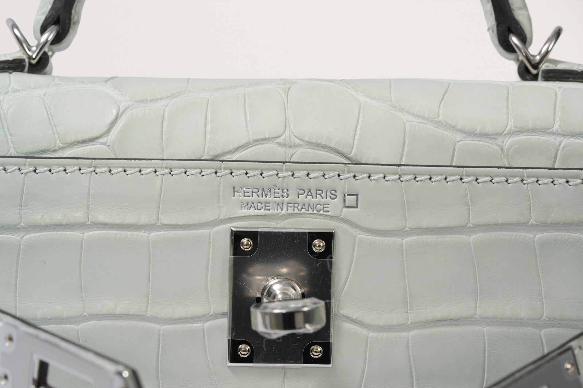 HERMES ミニケリー2 クロコダイル グリネヴェ
