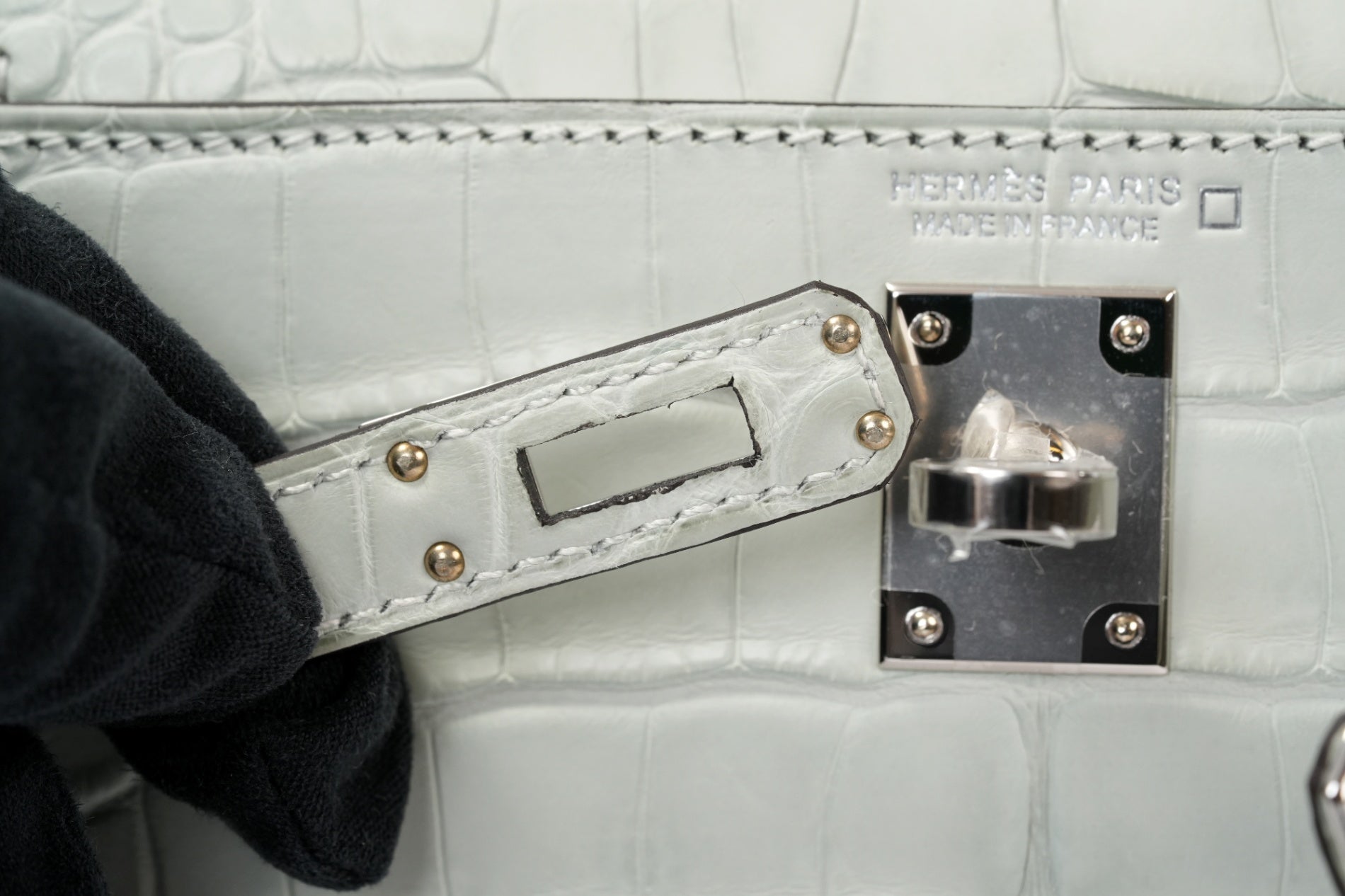 HERMES ミニケリー2 クロコダイル グリネヴェ