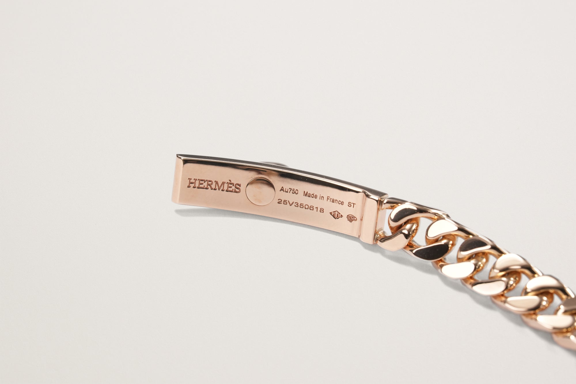 HERMES K18PG ケリーグルメットST ダイヤモンドブレスレット