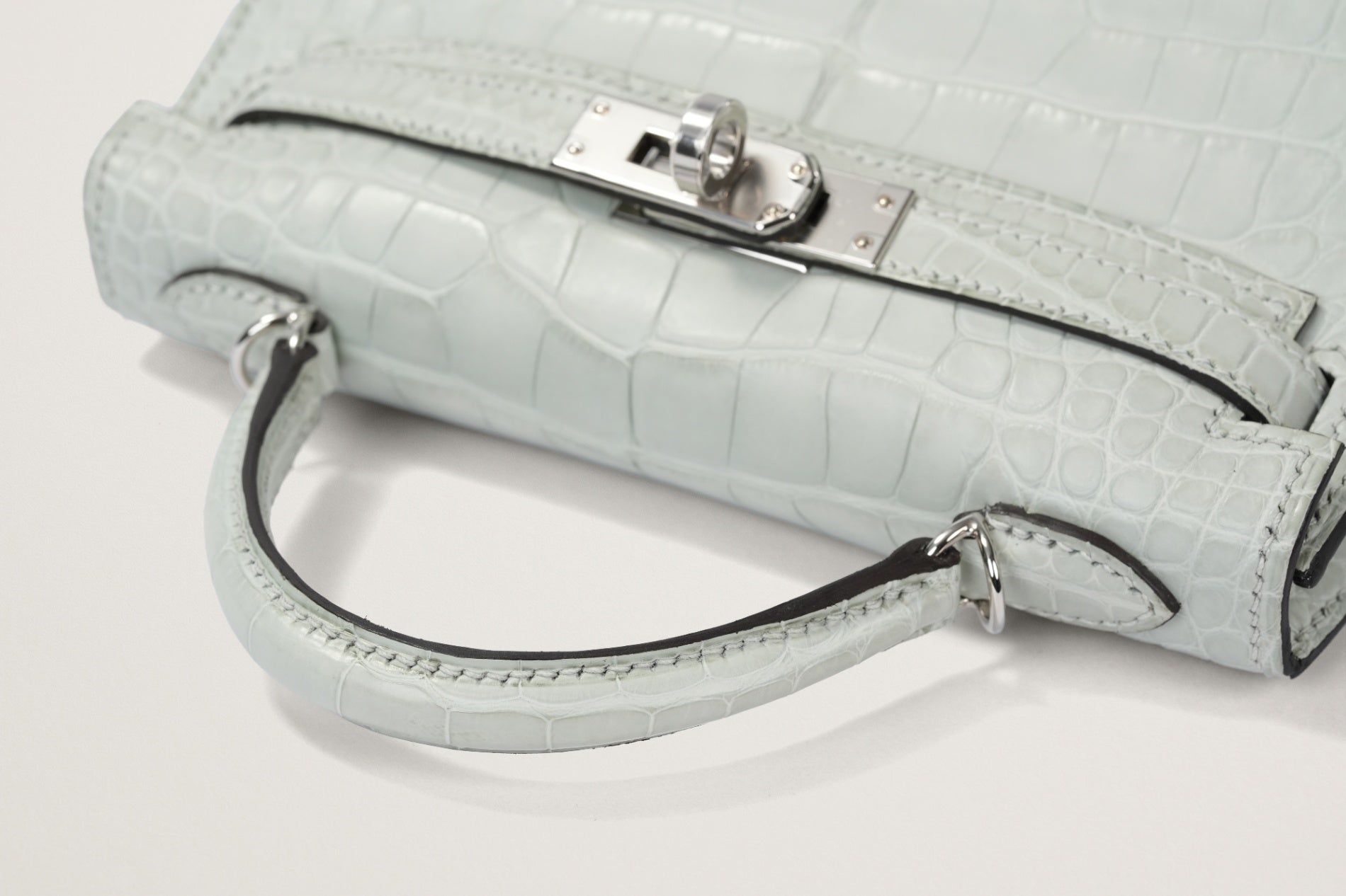 HERMES ミニケリー2 クロコダイル グリネヴェ