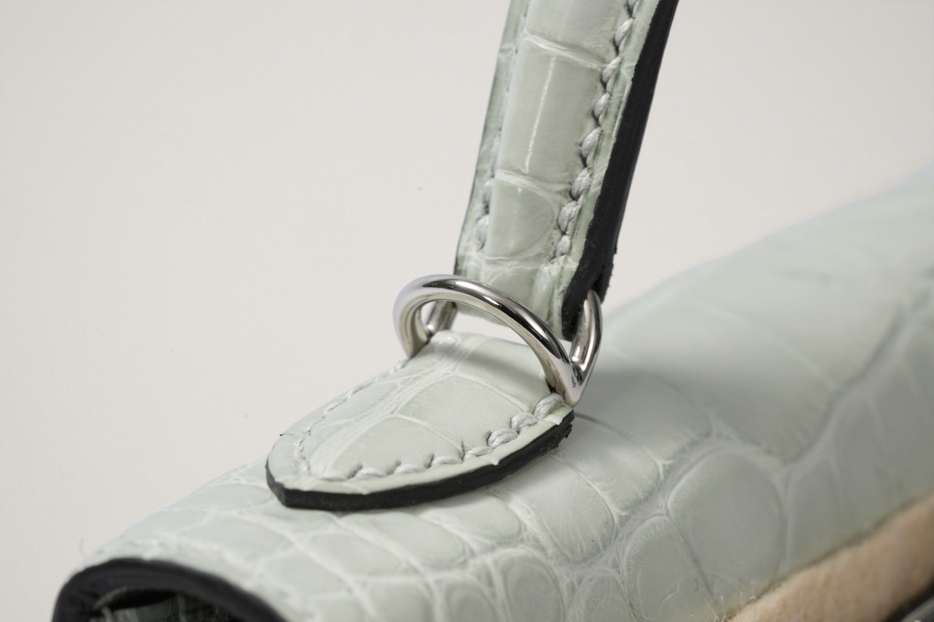 HERMES ミニケリー2 クロコダイル グリネヴェ