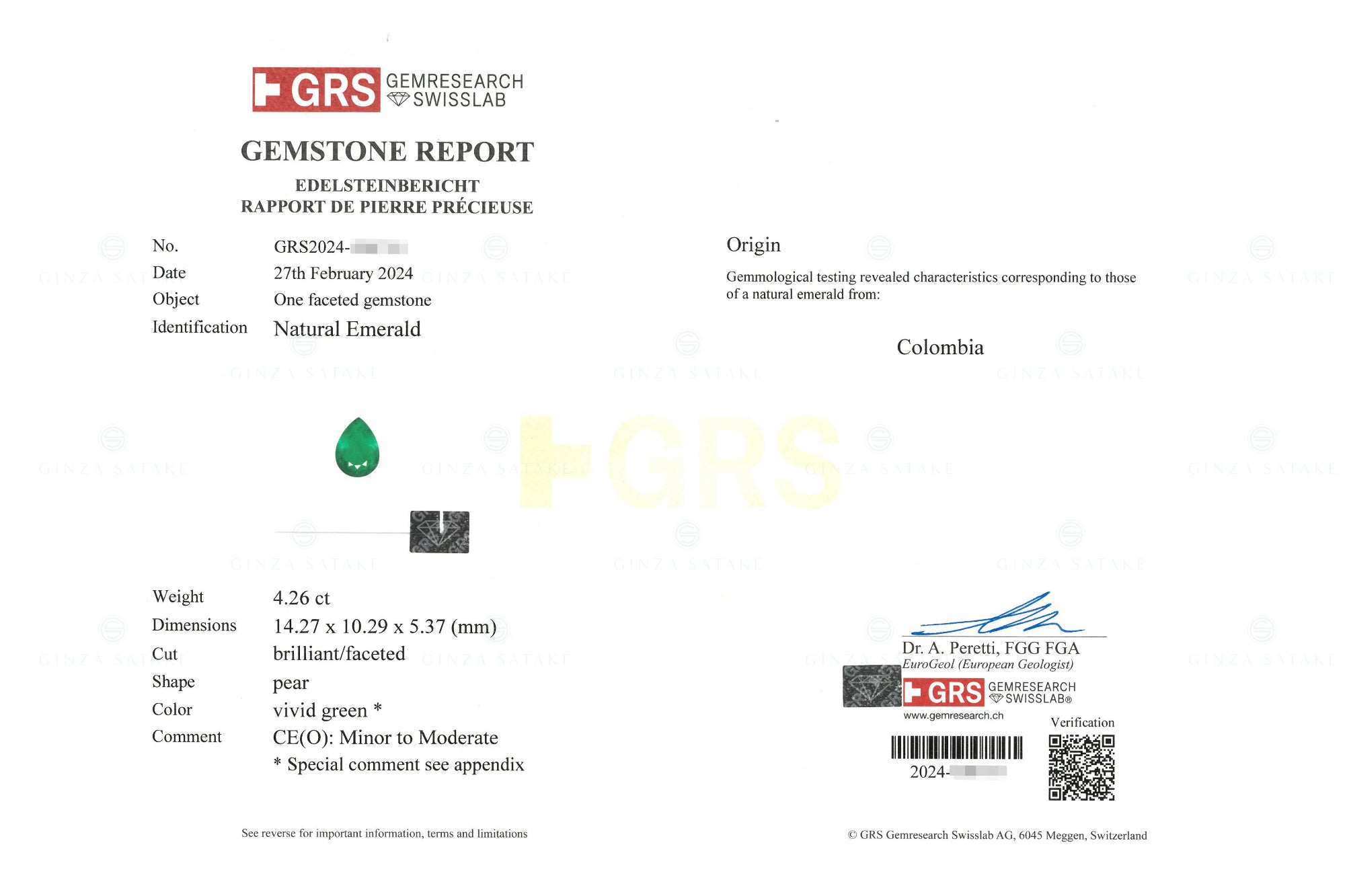 PT900  エメラルドリング（Muzo）