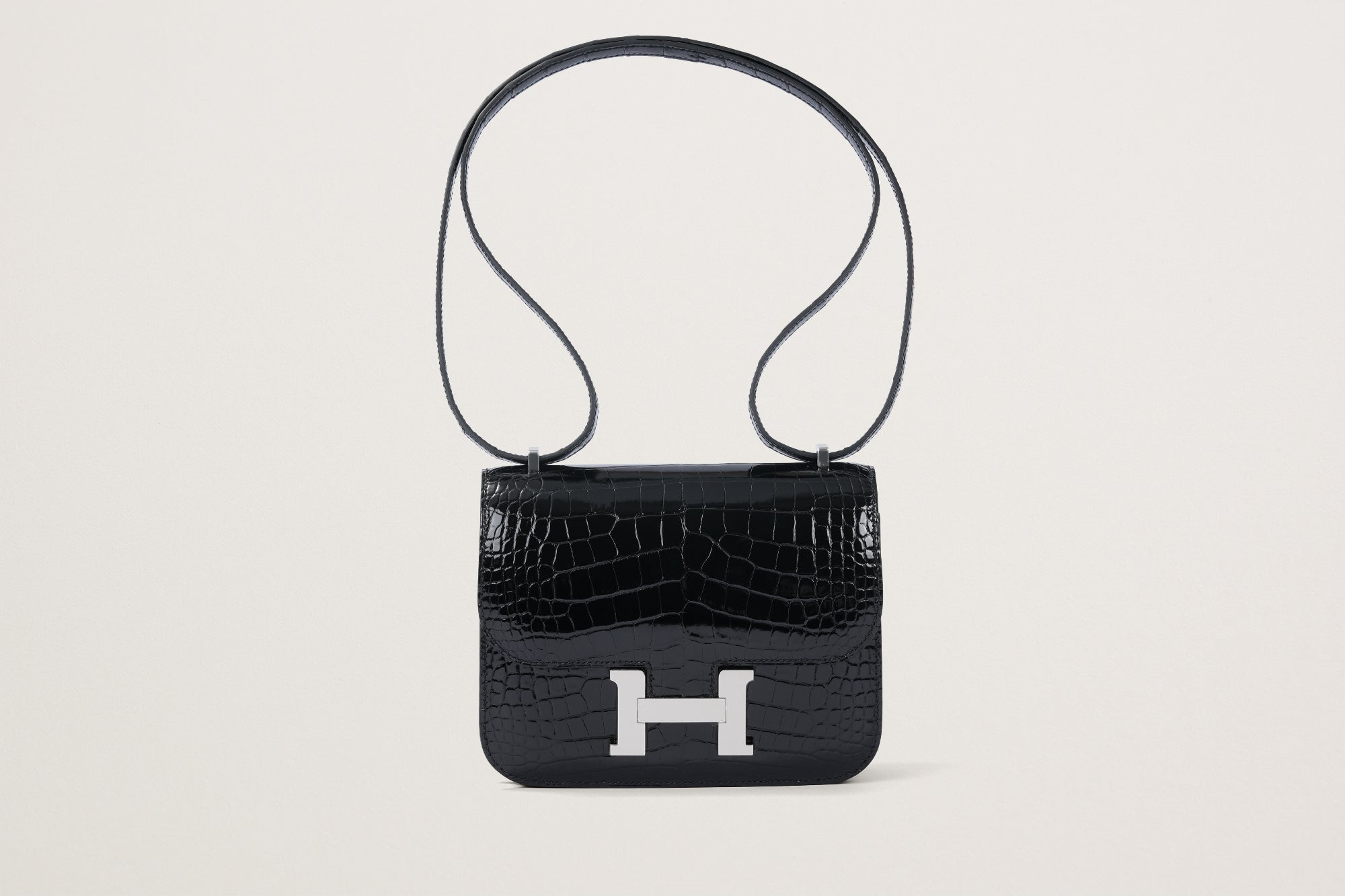 HERMES コンスタンスミニ クロコダイル 黒
