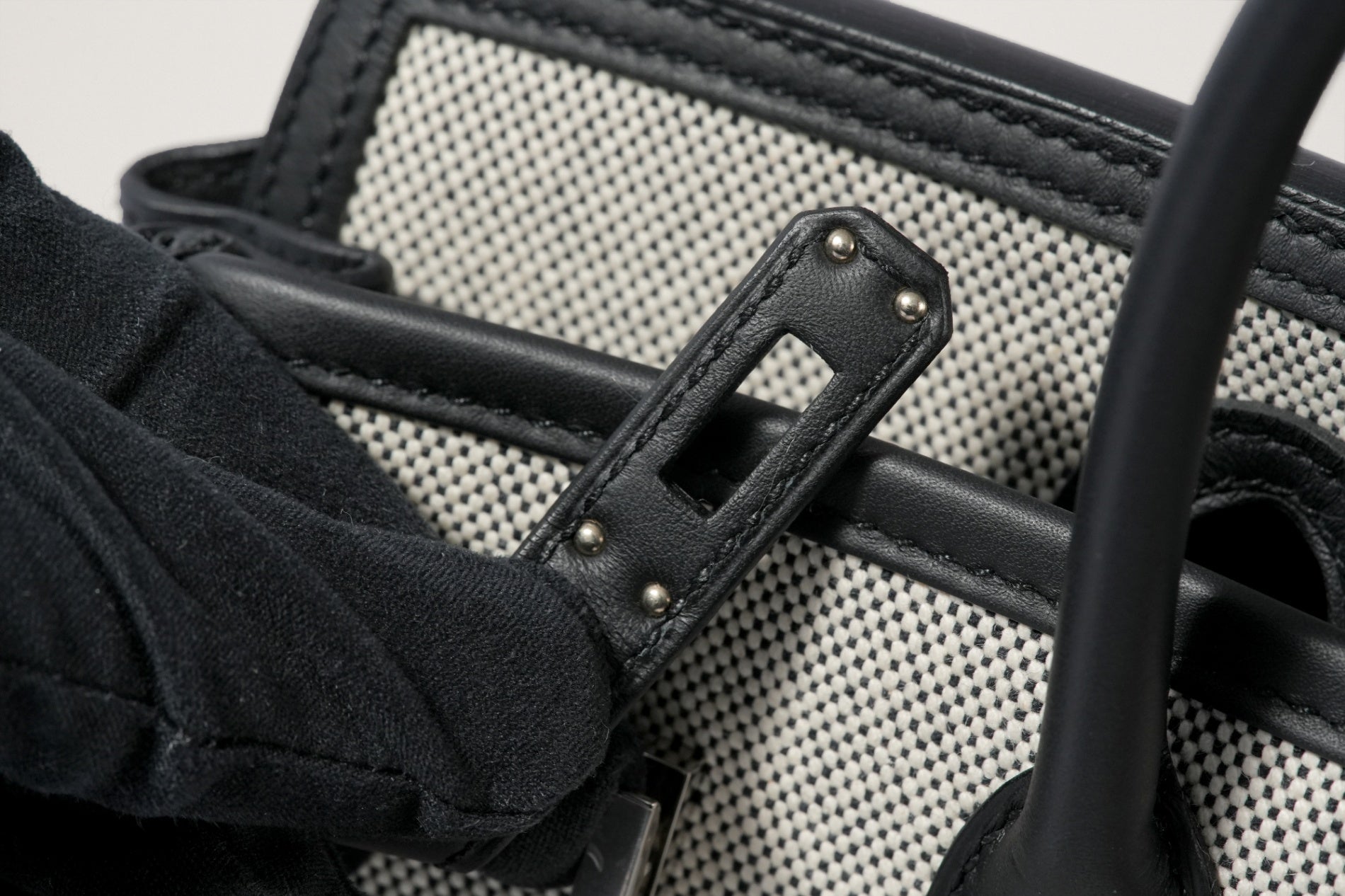 HERMES バーキン25カーゴ 黒/エクリュ