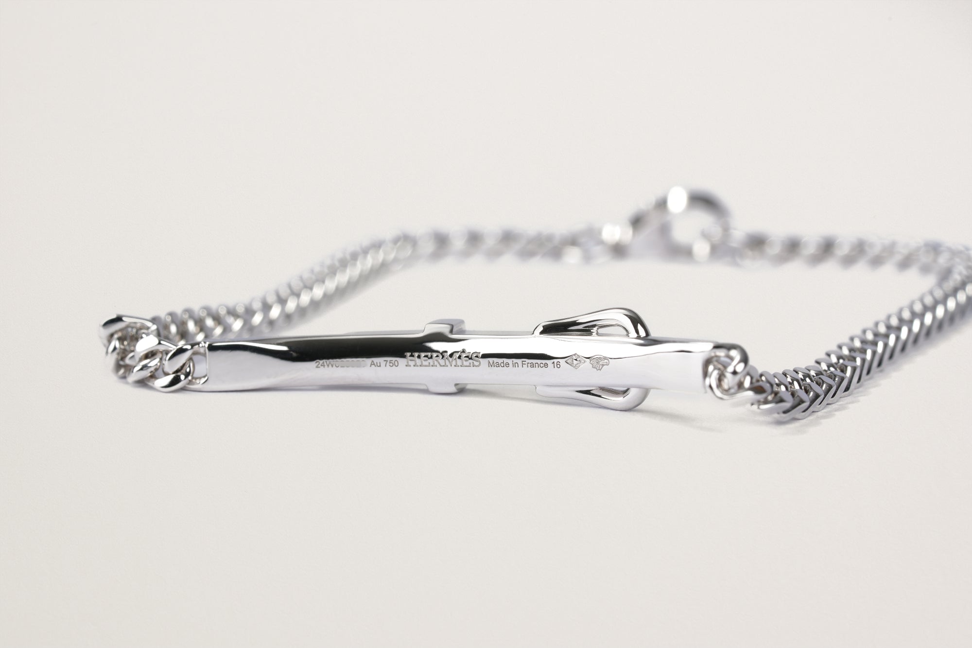 HERMES K18WG エトリヴィエール・グルメット ダイヤモンドブレスレット