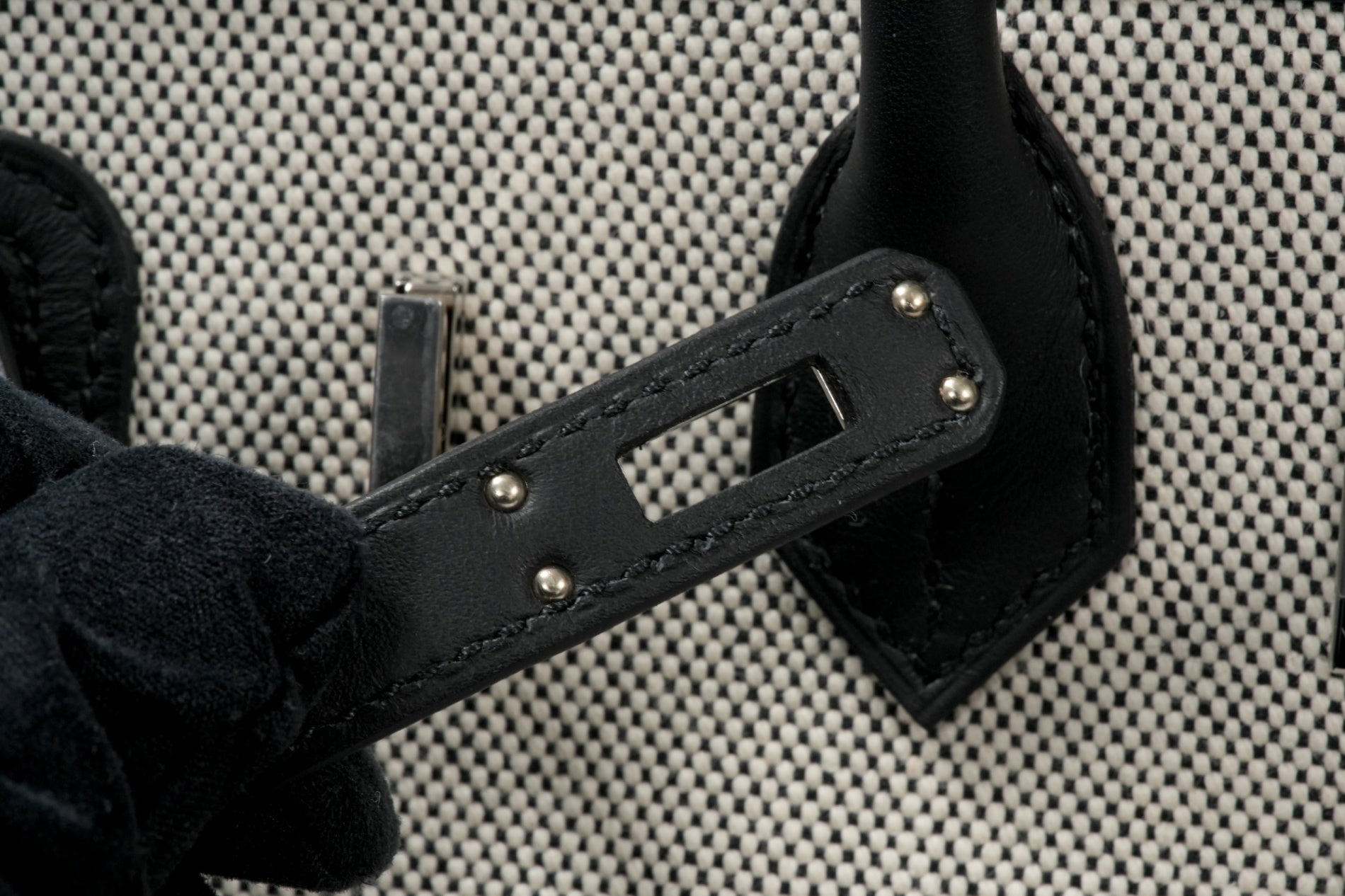 HERMES バーキン25 カーゴ 黒/エクリュ