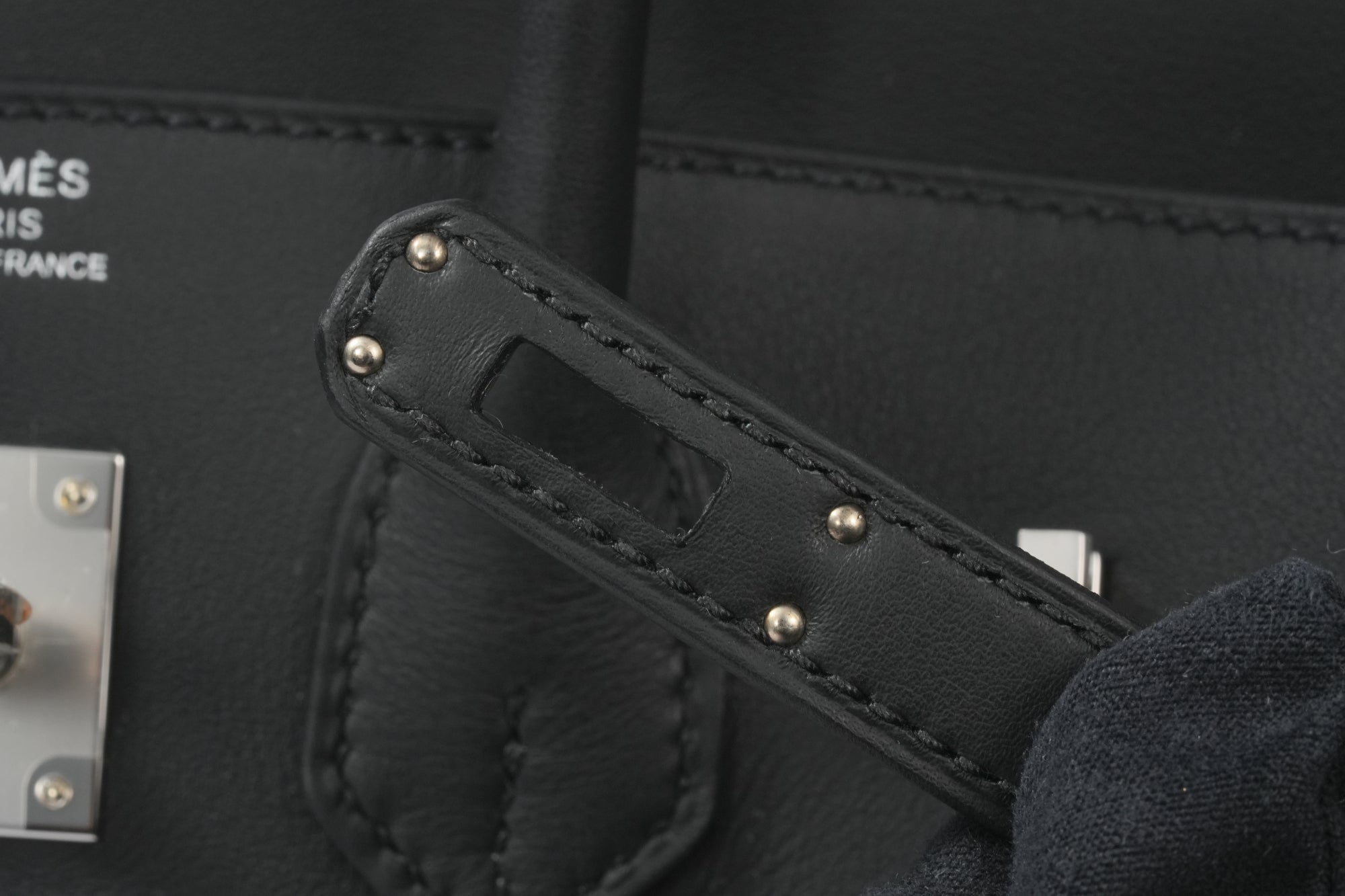 HERMES バーキン25 黒/エクリュ