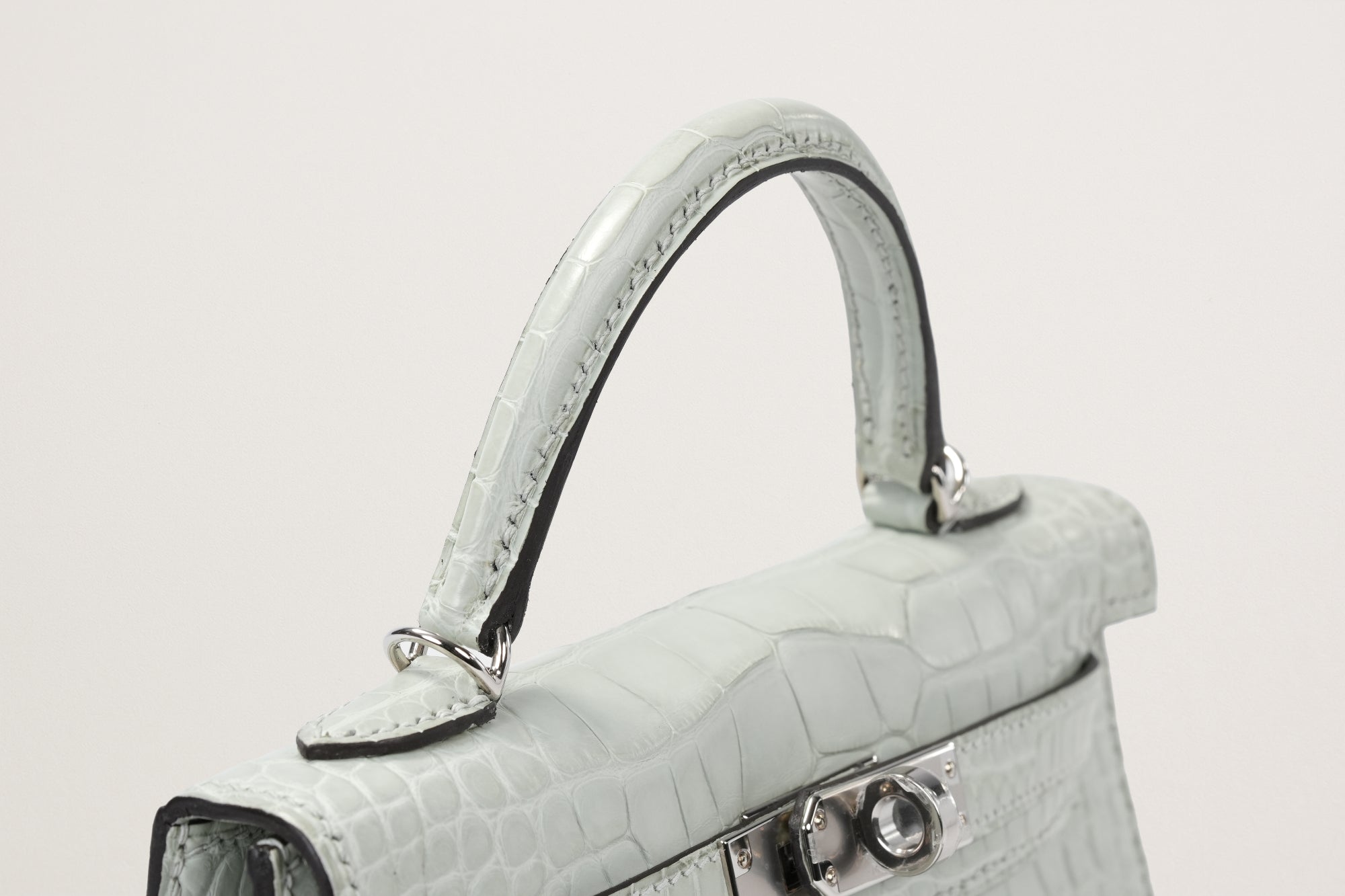 HERMES ミニケリー2 クロコダイル グリネヴェ