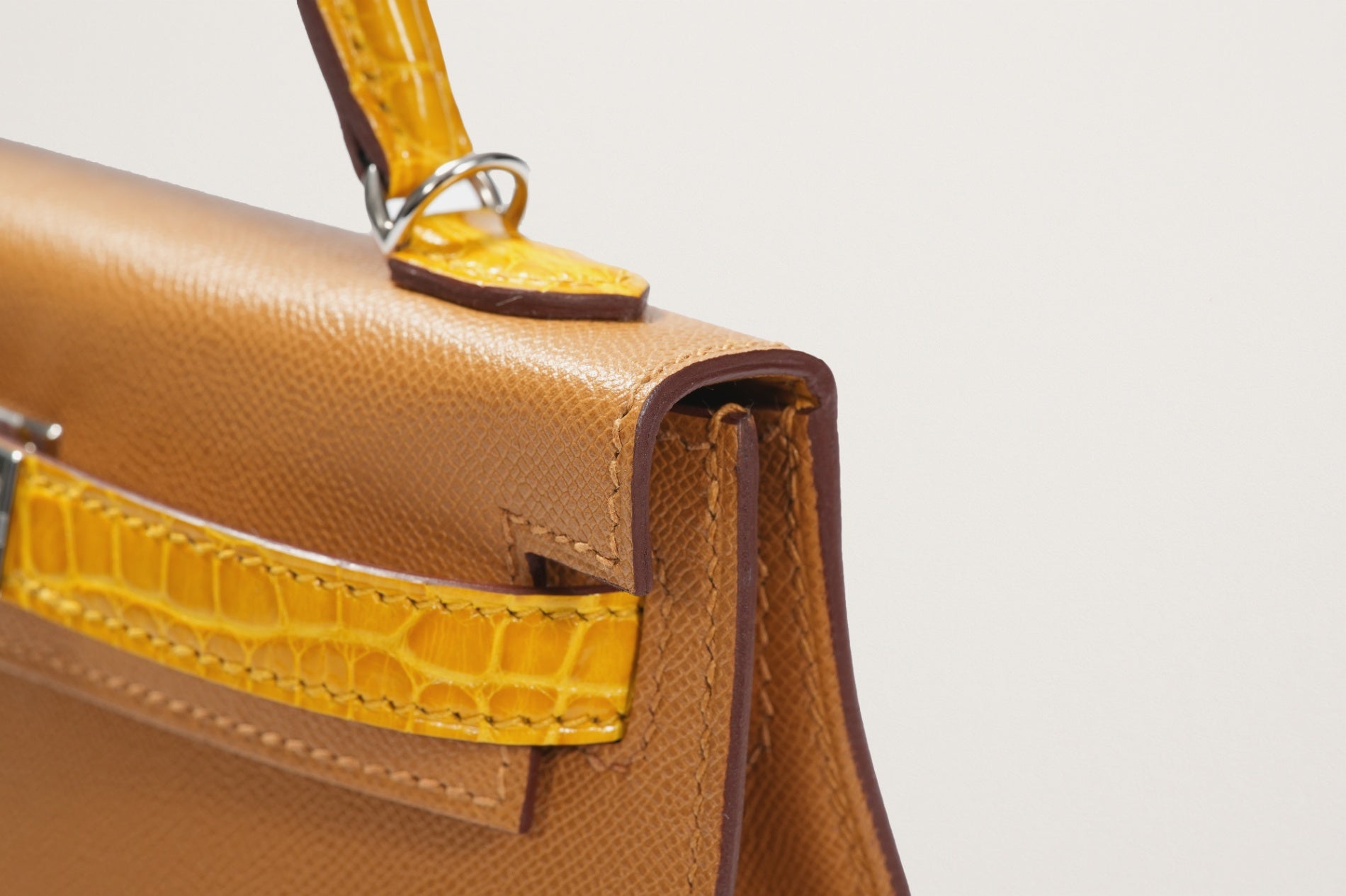 HERMES ミニケリー2 タッチ セサミ/ジョーヌアンブル