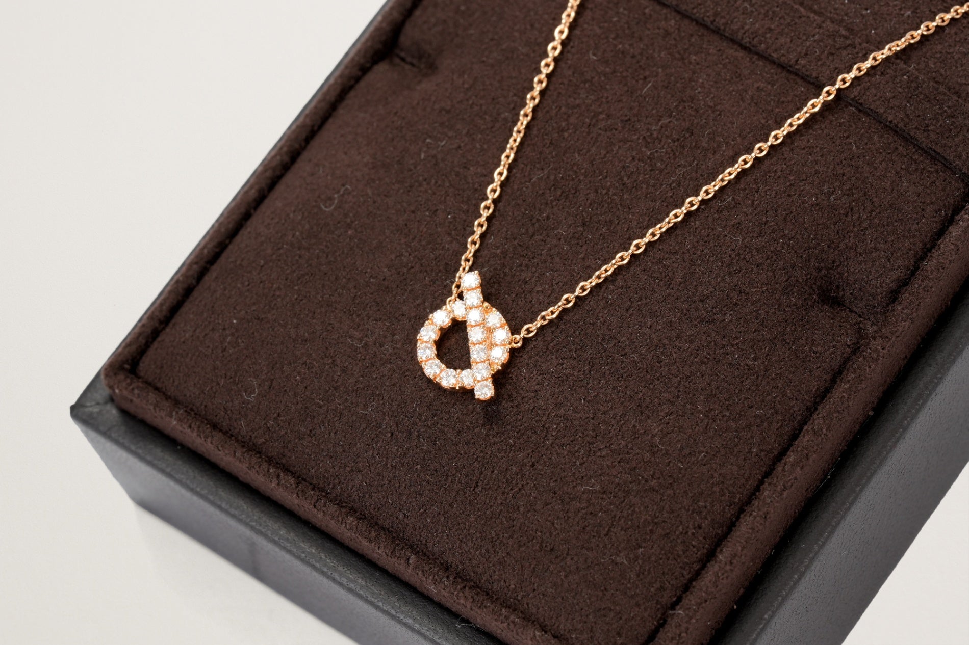 HERMES K18PG フィネス ダイヤモンドネックレス