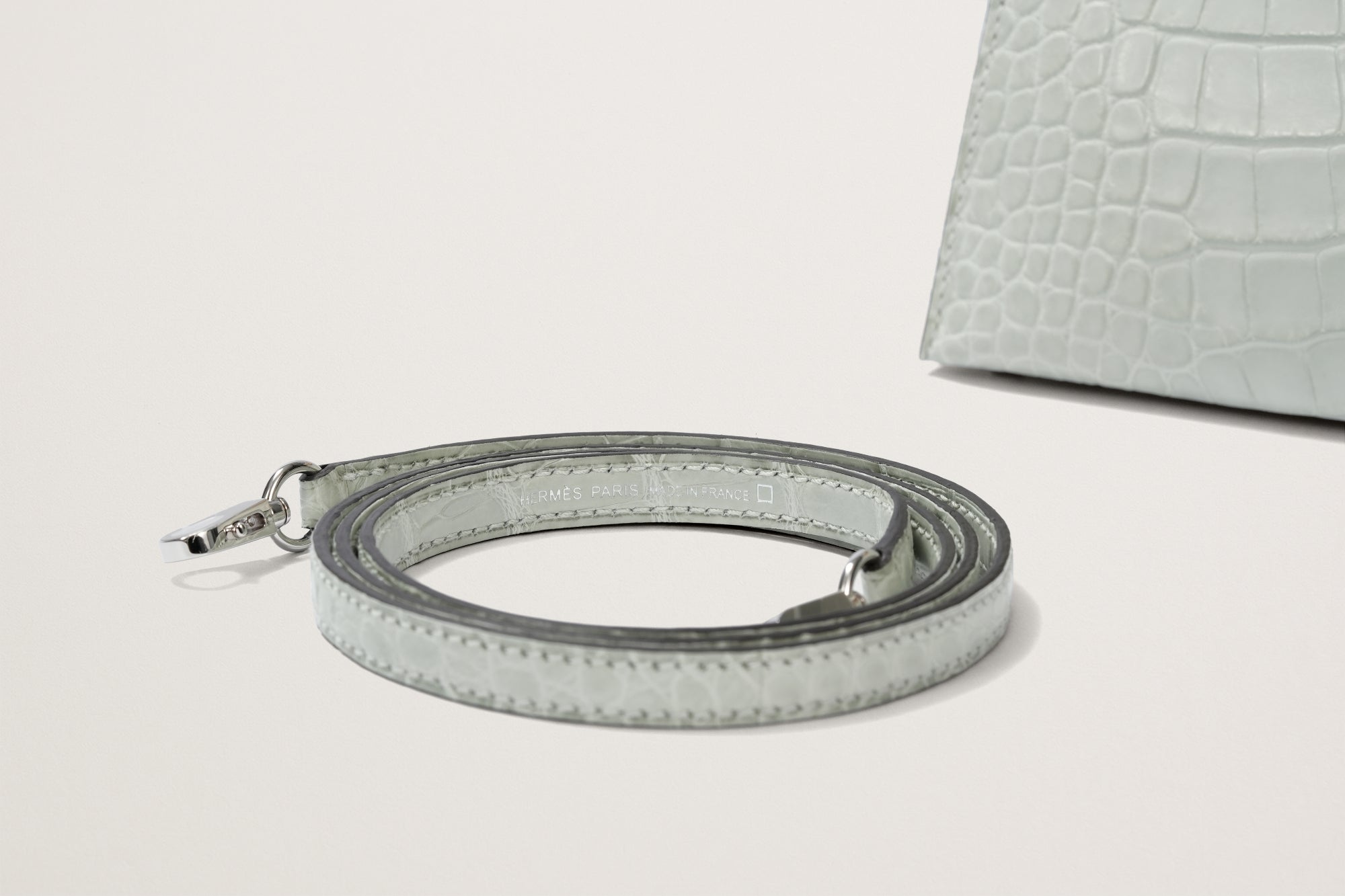HERMES ミニケリー2 クロコダイル グリネヴェ