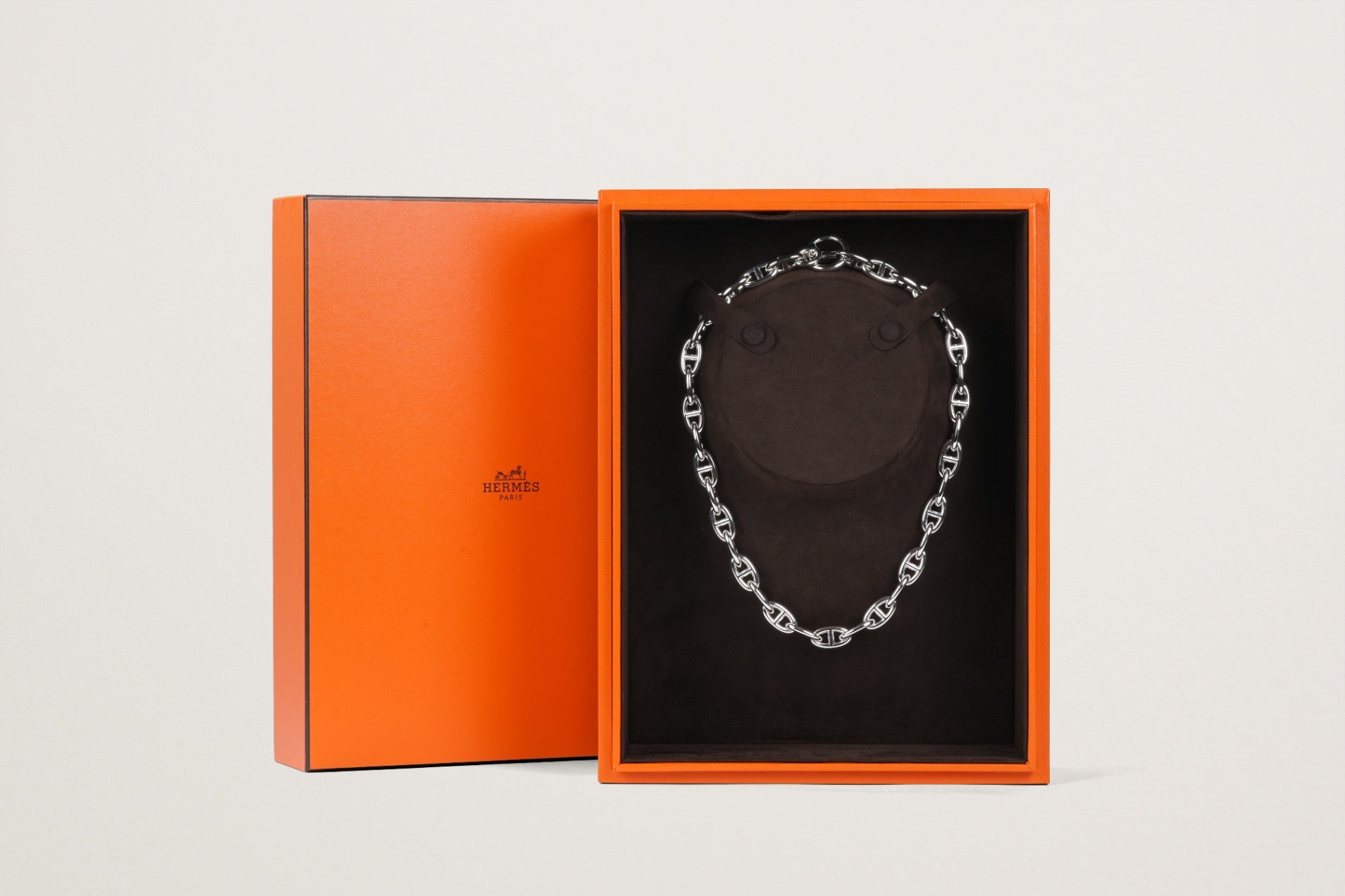 HERMES Ag925 シェーヌ・ダンクル GM 35コマ ネックレス