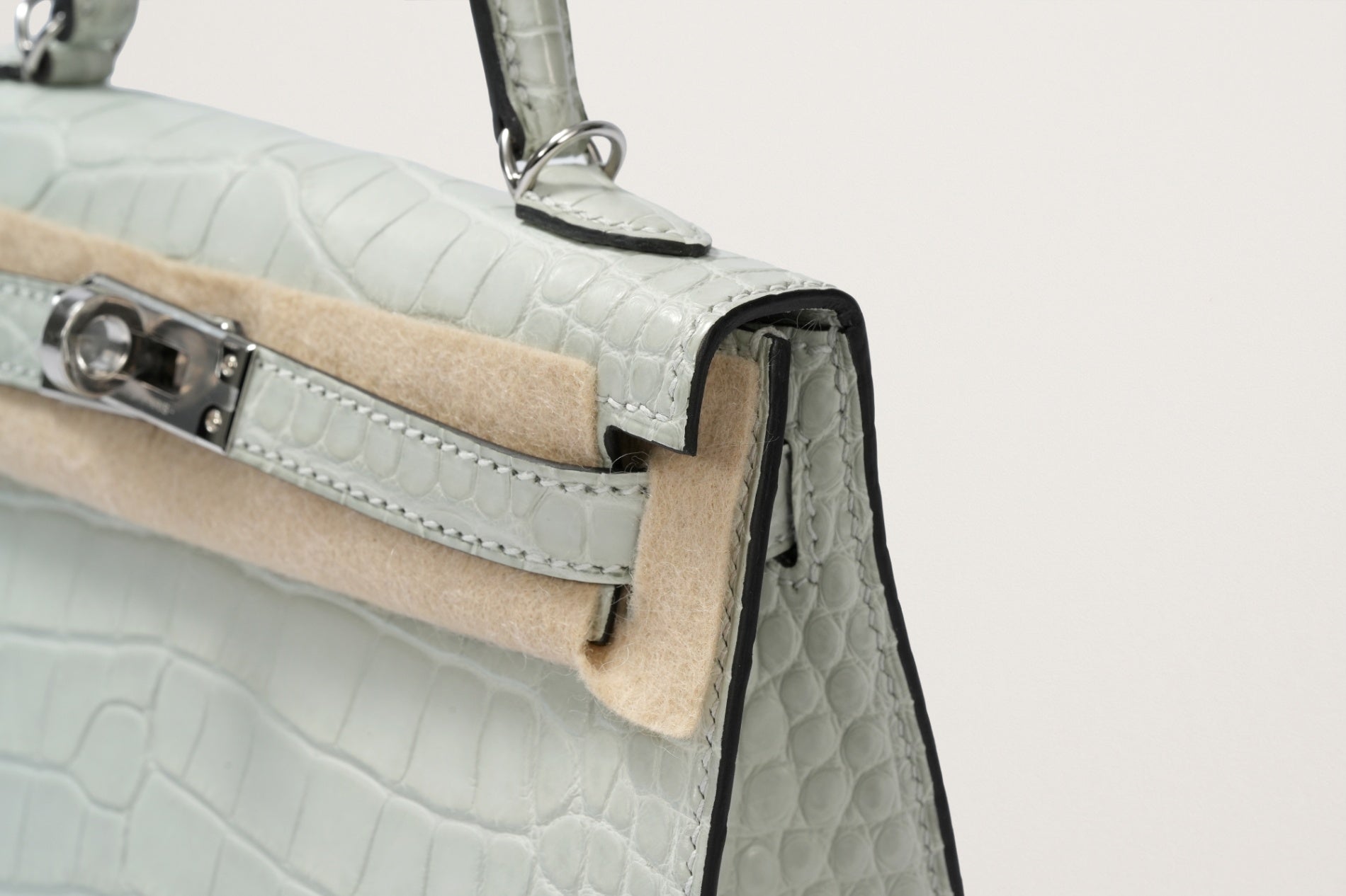 HERMES ミニケリー2 クロコダイル グリネヴェ