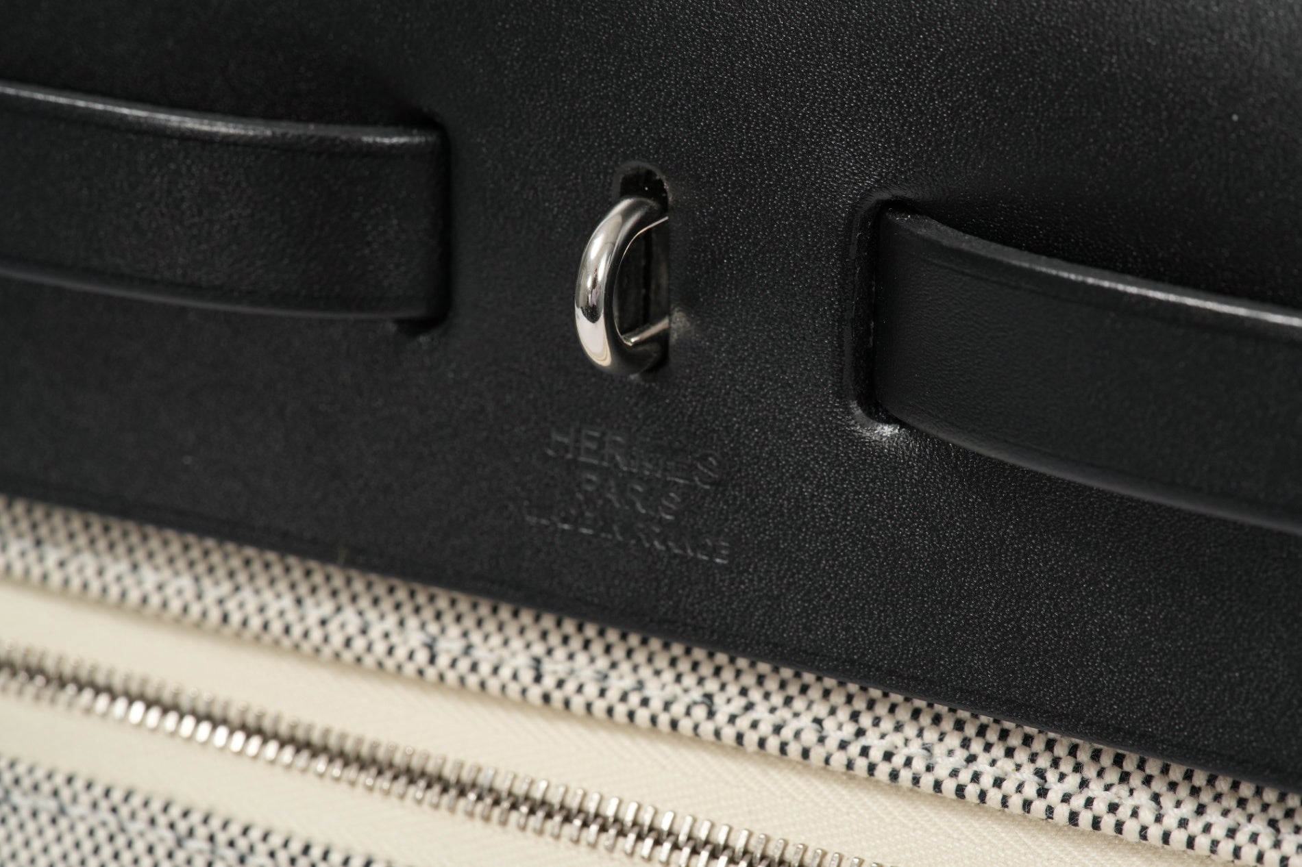 HERMES エールバッグ31 黒/エクリュ