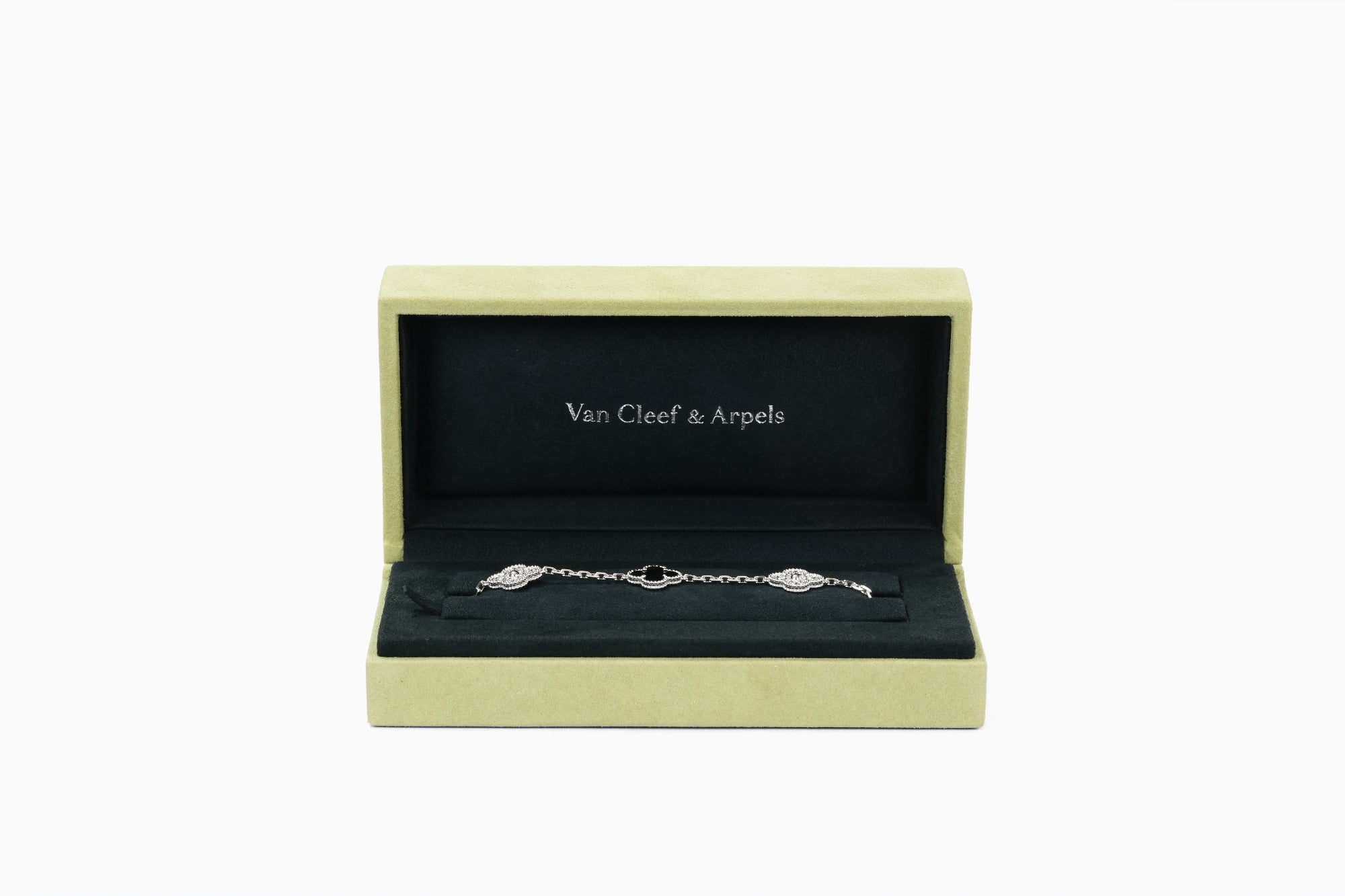 Van Cleef &amp; Arpels K18WG 5モチーフ オニキスブレスレット
