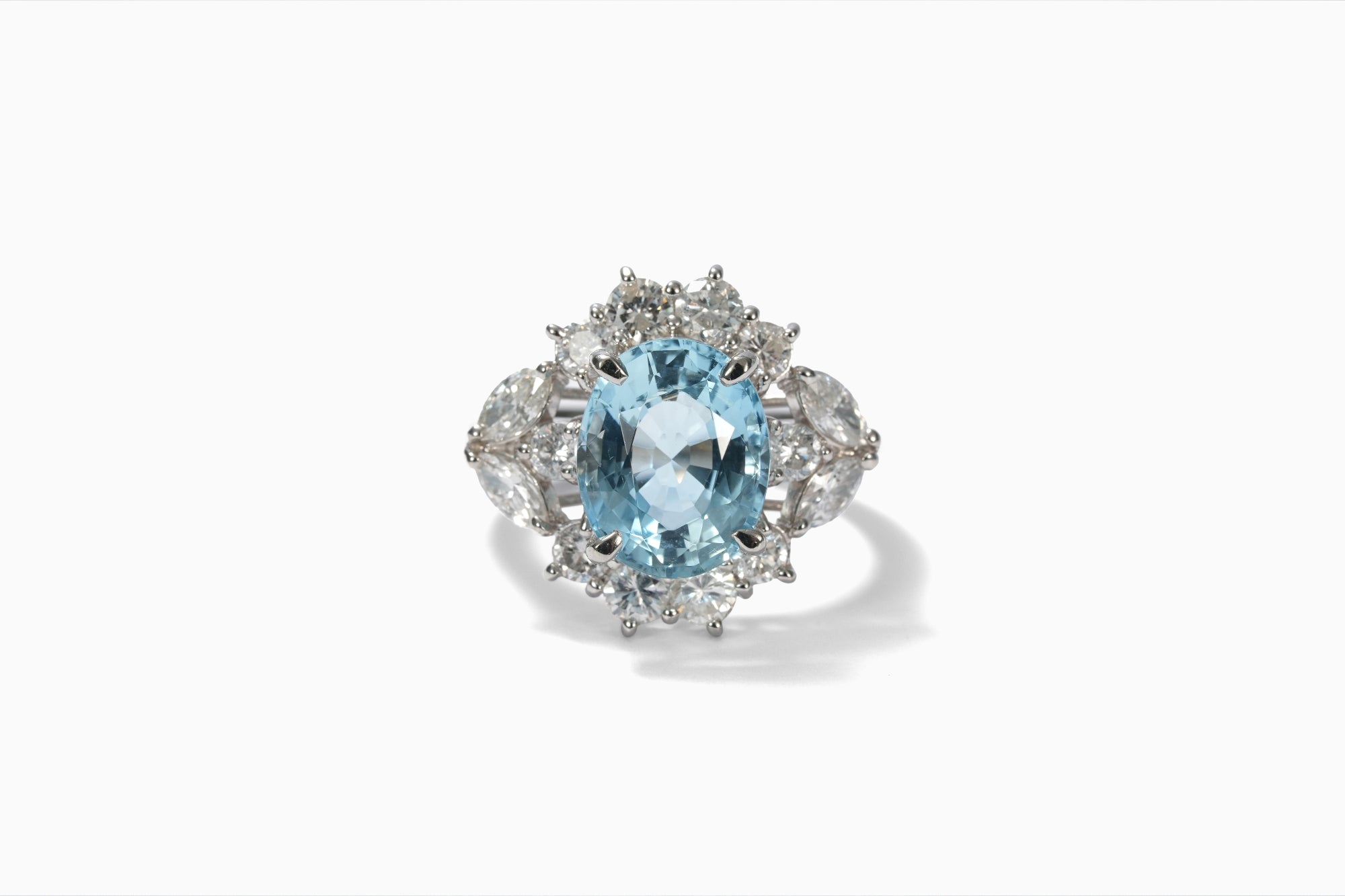 コムサデモードシャリテ　Pt900 ダイヤ　アクアマリン　リング　11号 PT900 アクアマリンリング – GINZA SATAKE