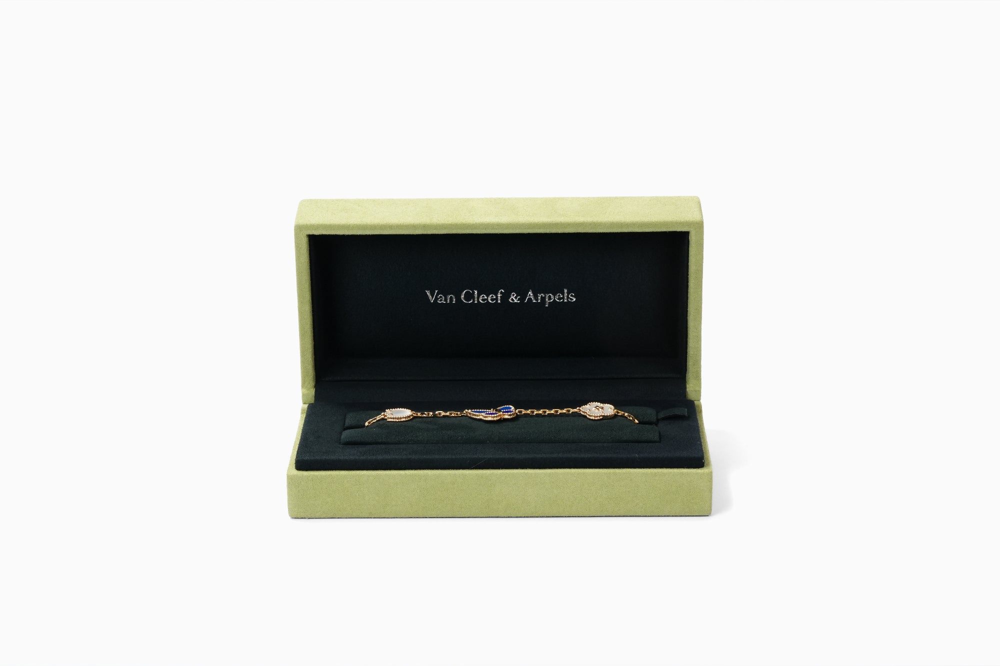Van Cleef &amp; Arpels K18YG 5モチーフ ラッキースプリング パピヨン ブレスレット