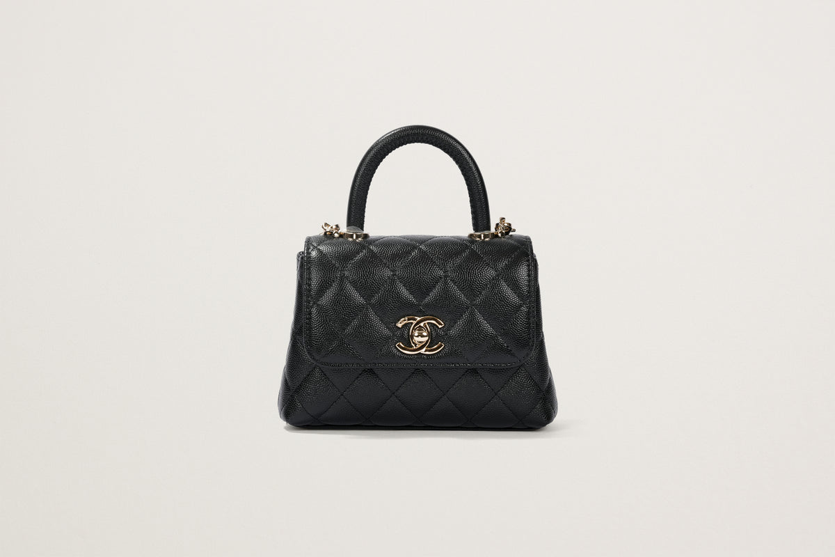 CHANEL マトラッセ ミニミニ ココハンドル チェーンショルダーバッグ 