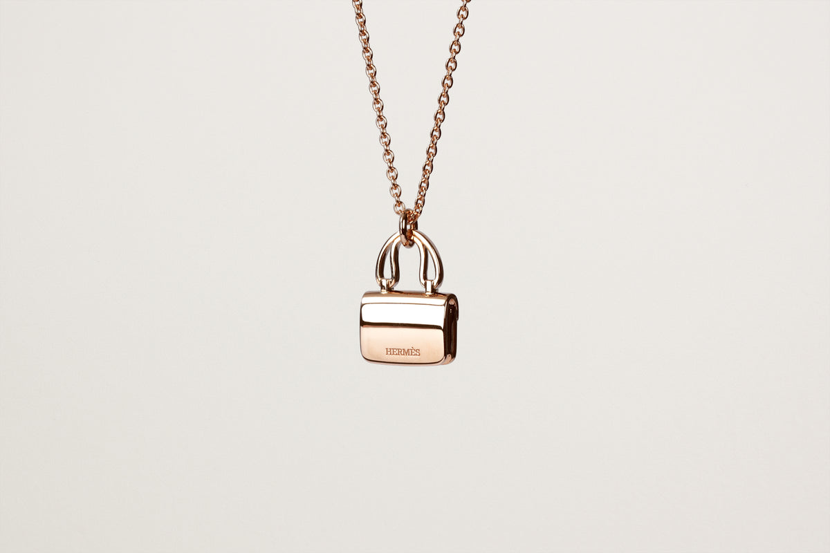 HERMES K18PG アミュレット コンスタンス ダイヤモンドネックレス ダイヤモンドネックレス