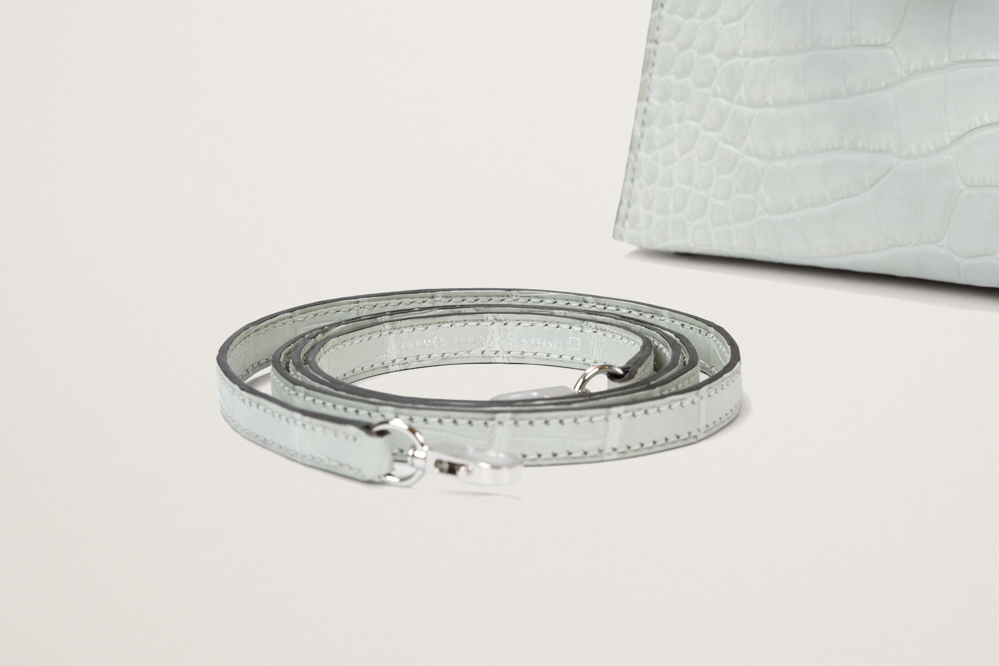 HERMES ミニケリー2 クロコダイル グリネヴェ