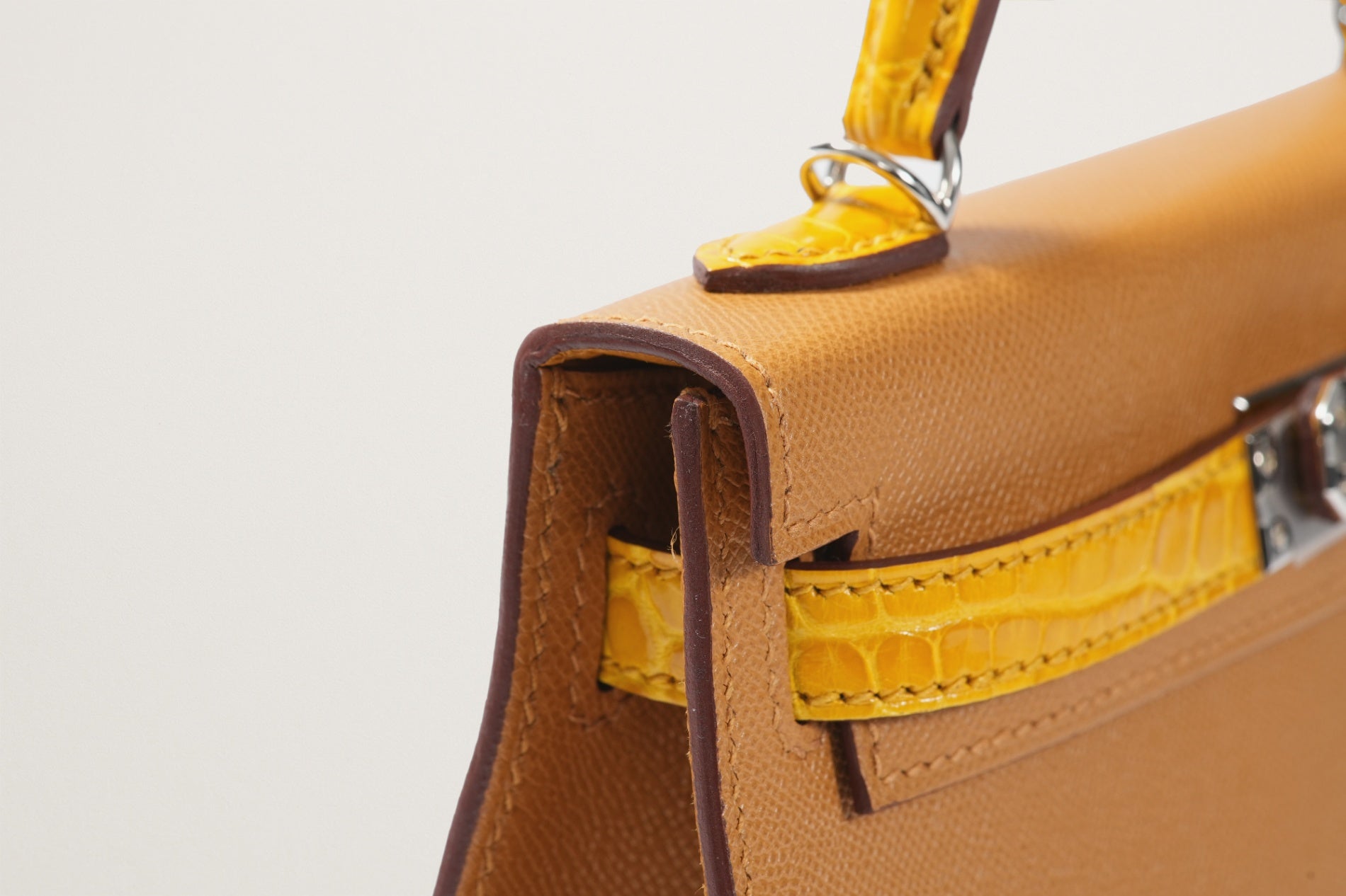 HERMES ミニケリー2 タッチ セサミ/ジョーヌアンブル