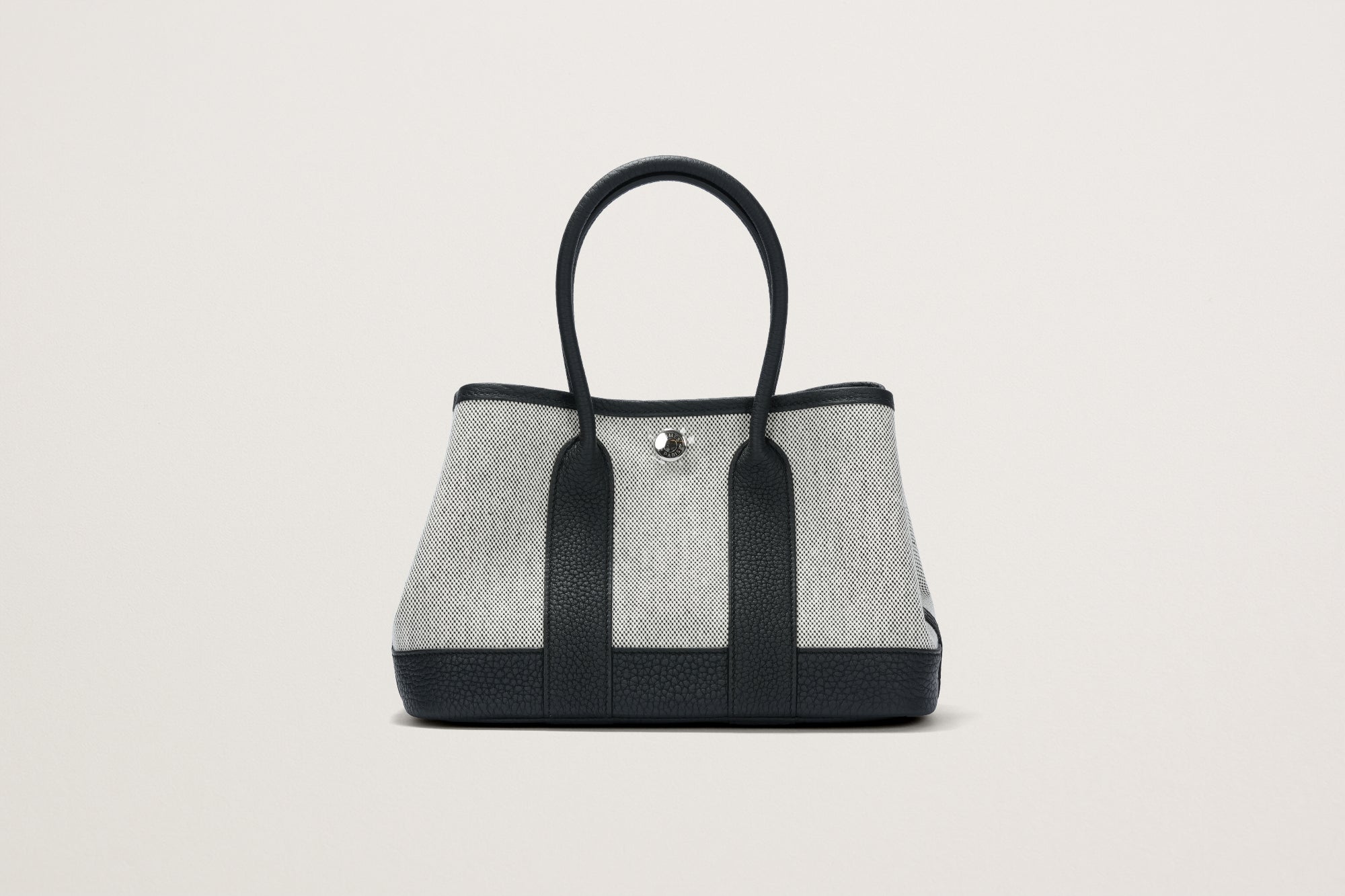 HERMES ネオ・ガーデン23 黒/エクリュ×トワルアッシュ